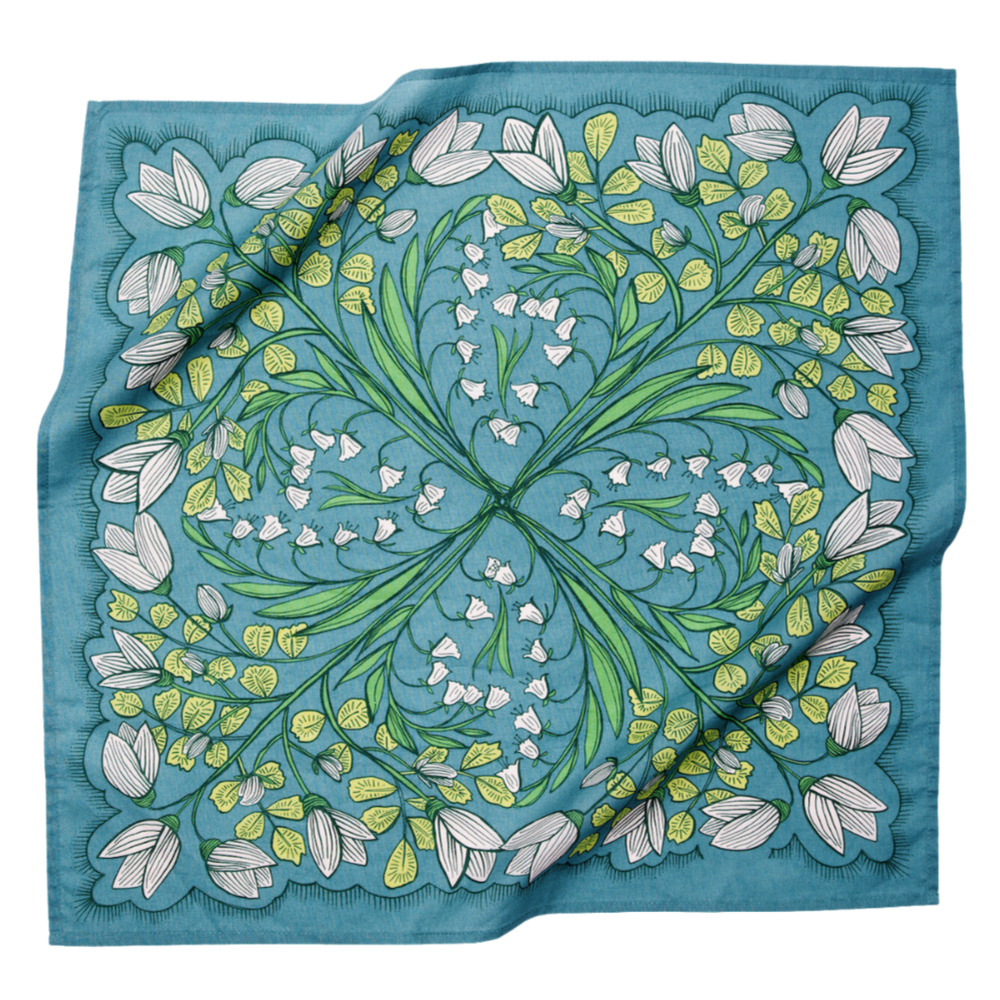 The Cassie Teal and Green Bandana