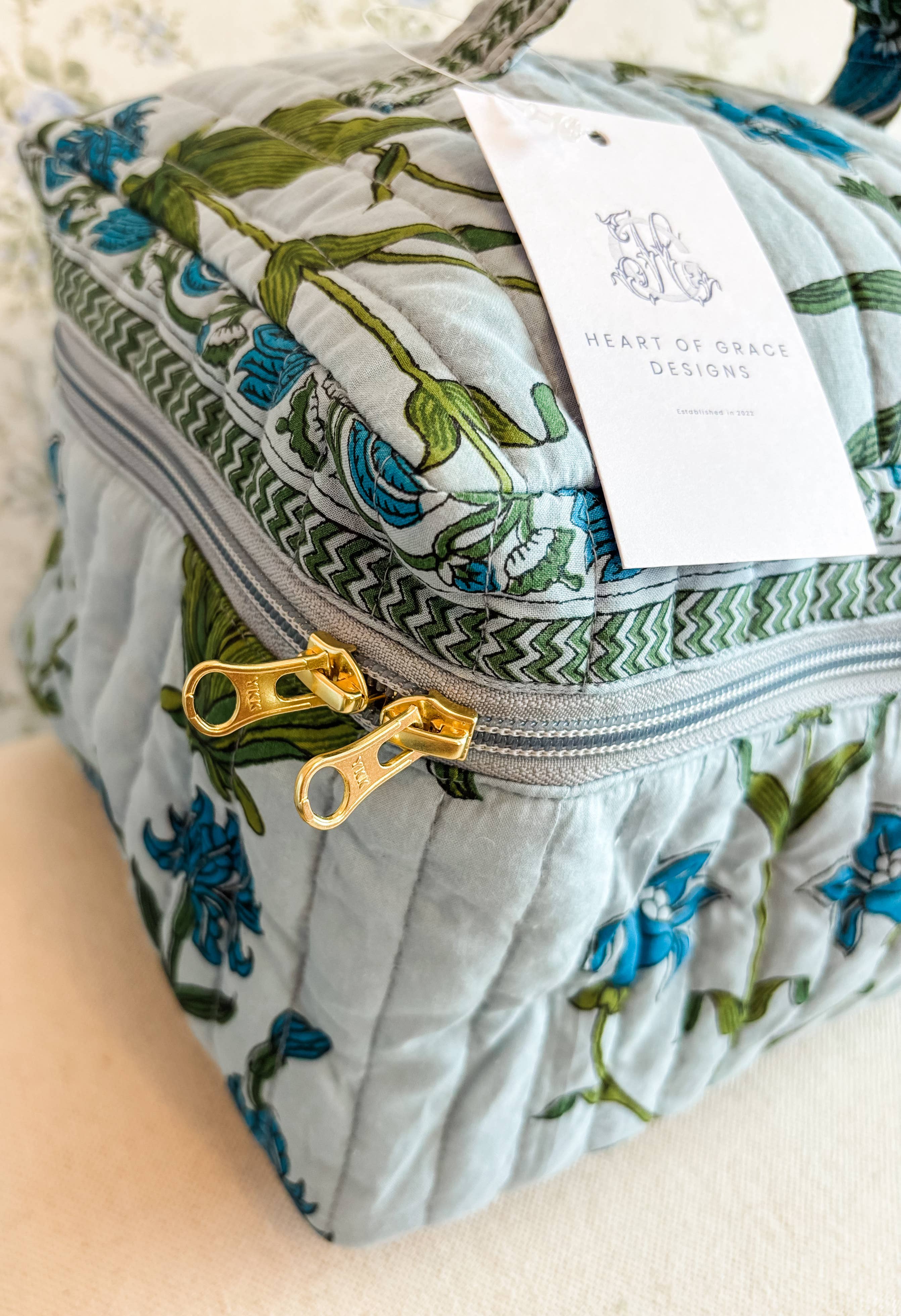 Iris Luxe Quilted Cosmetic Bags-set of 3