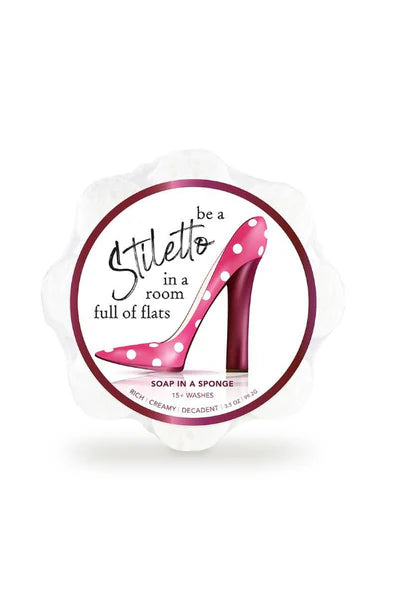 Stiletto Soap in a Sponge