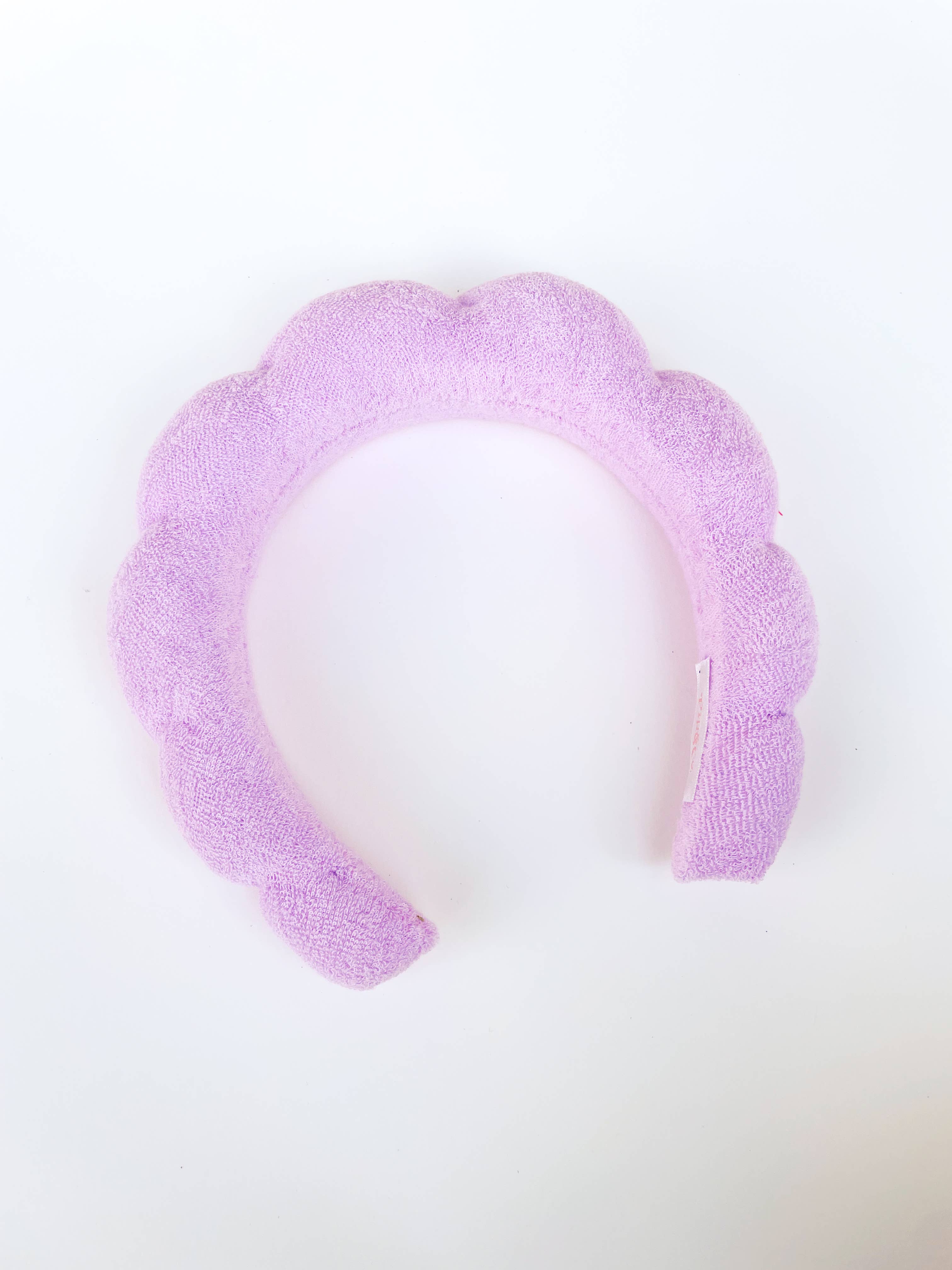 GRWM Puffy Terrycloth Spa Headband: Lilac