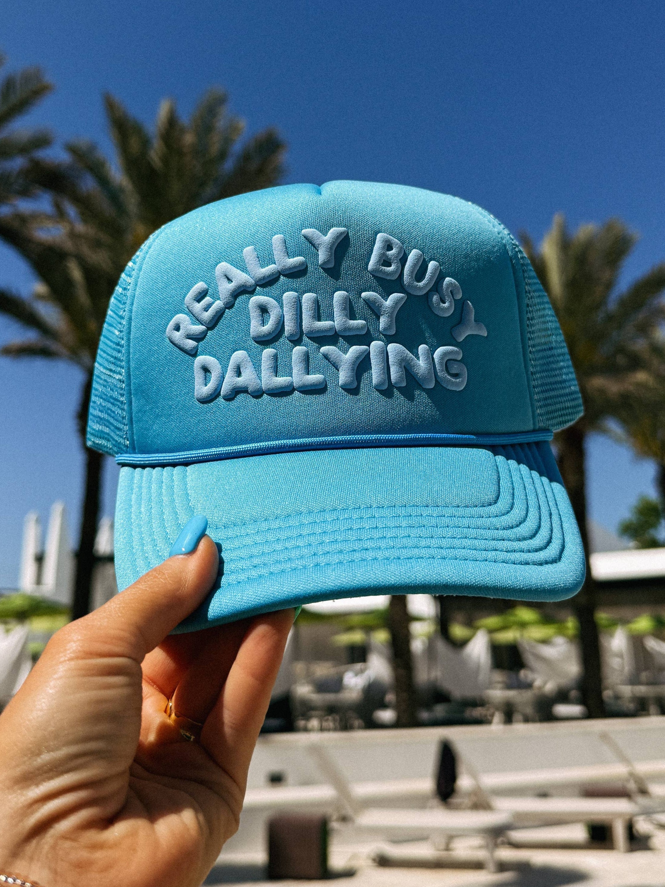 Dilly Dally Trucker in Blue