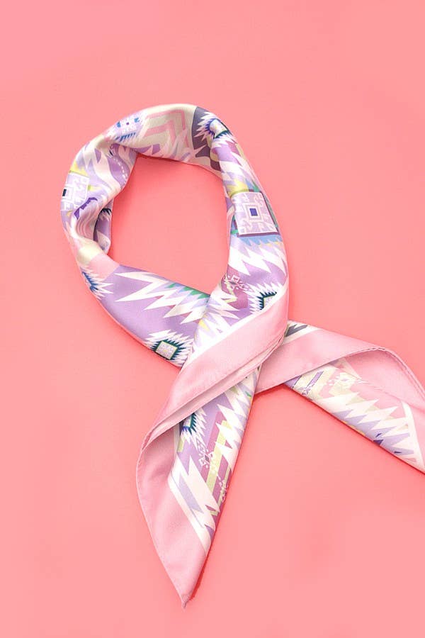 Aztec Boho Print Silky Feeling Bandana Scarf