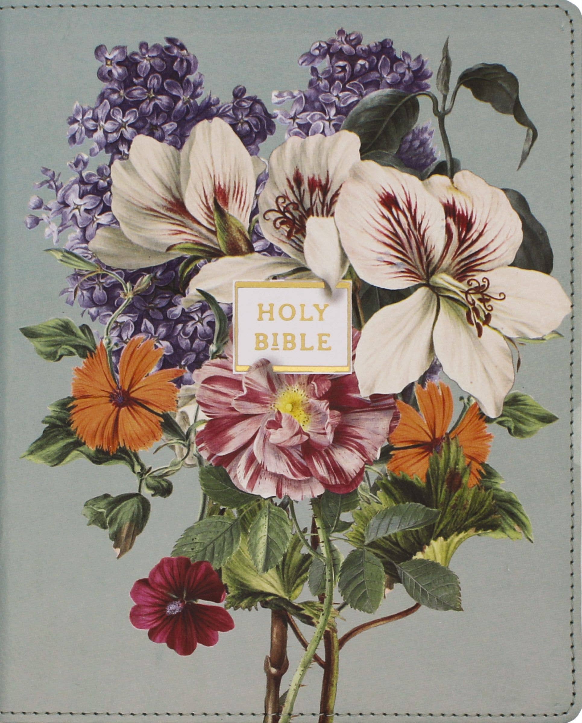 NIV Artisan Collection Bible Large Print Leathersoft Sage Floral