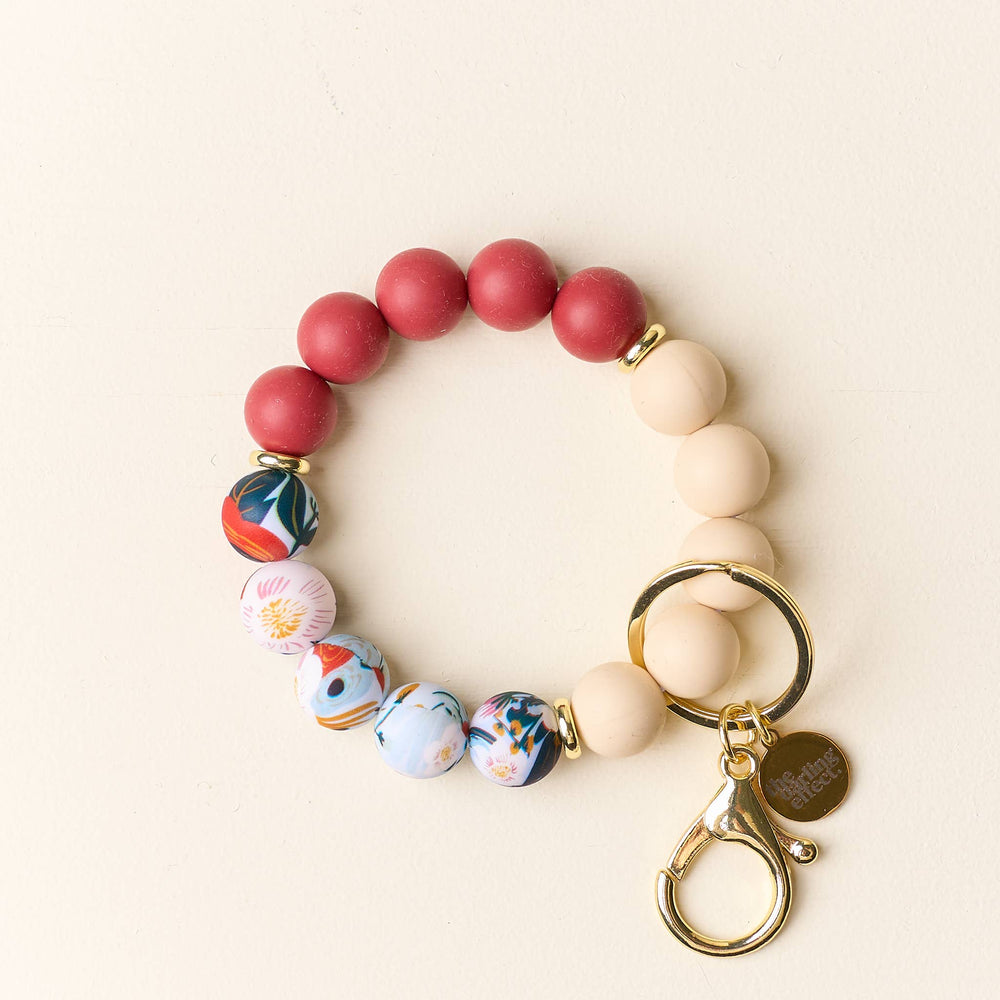 Neutral Flora Hands-Free Keychain Wristlet