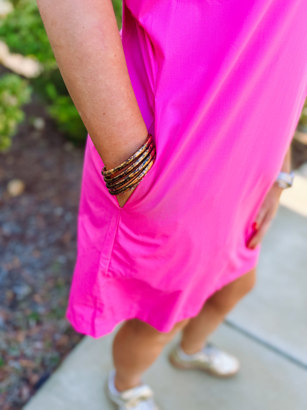 The Dailey Mini Dress in Hot Pink