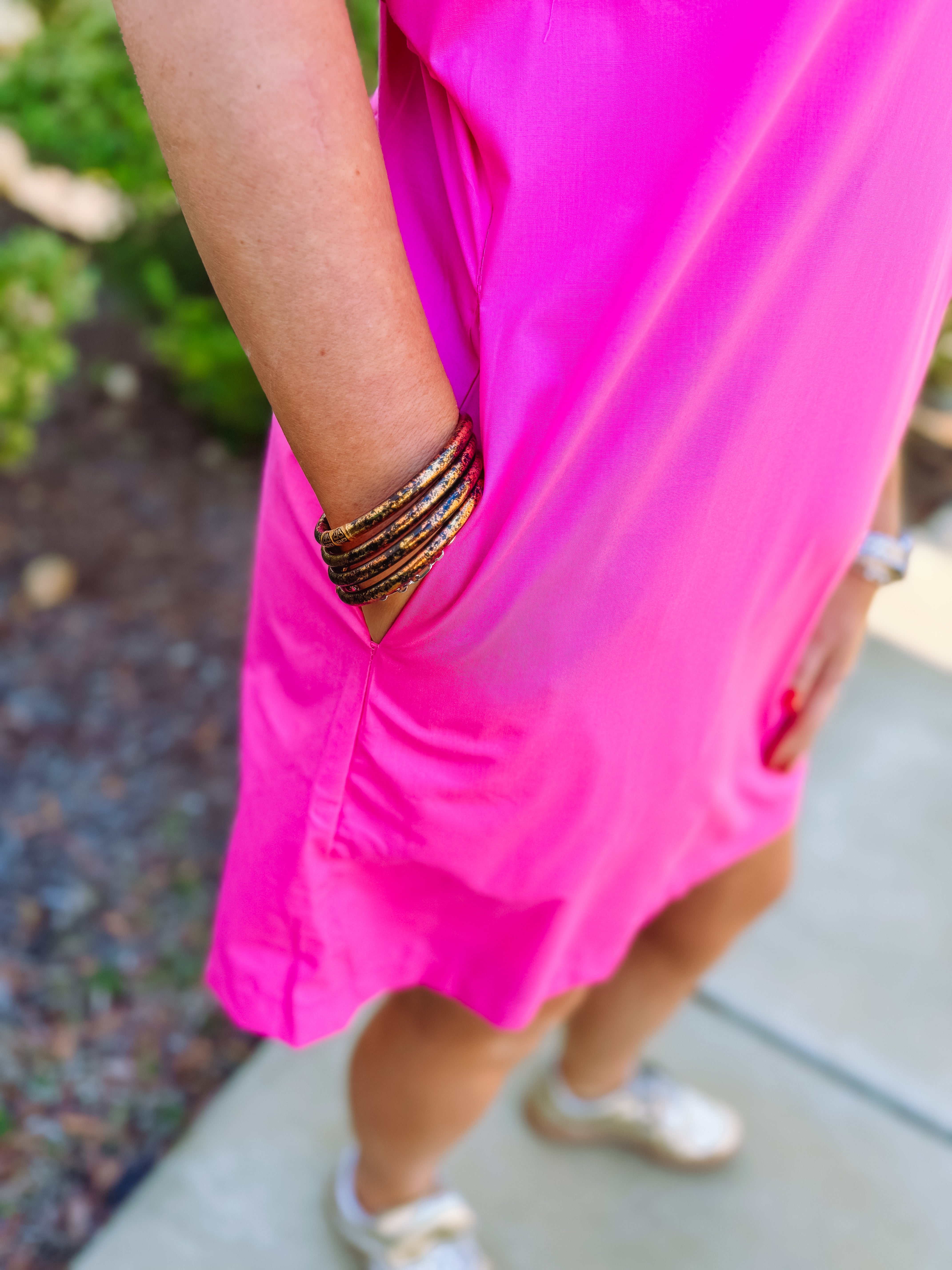 The Dailey Mini Dress in Hot Pink