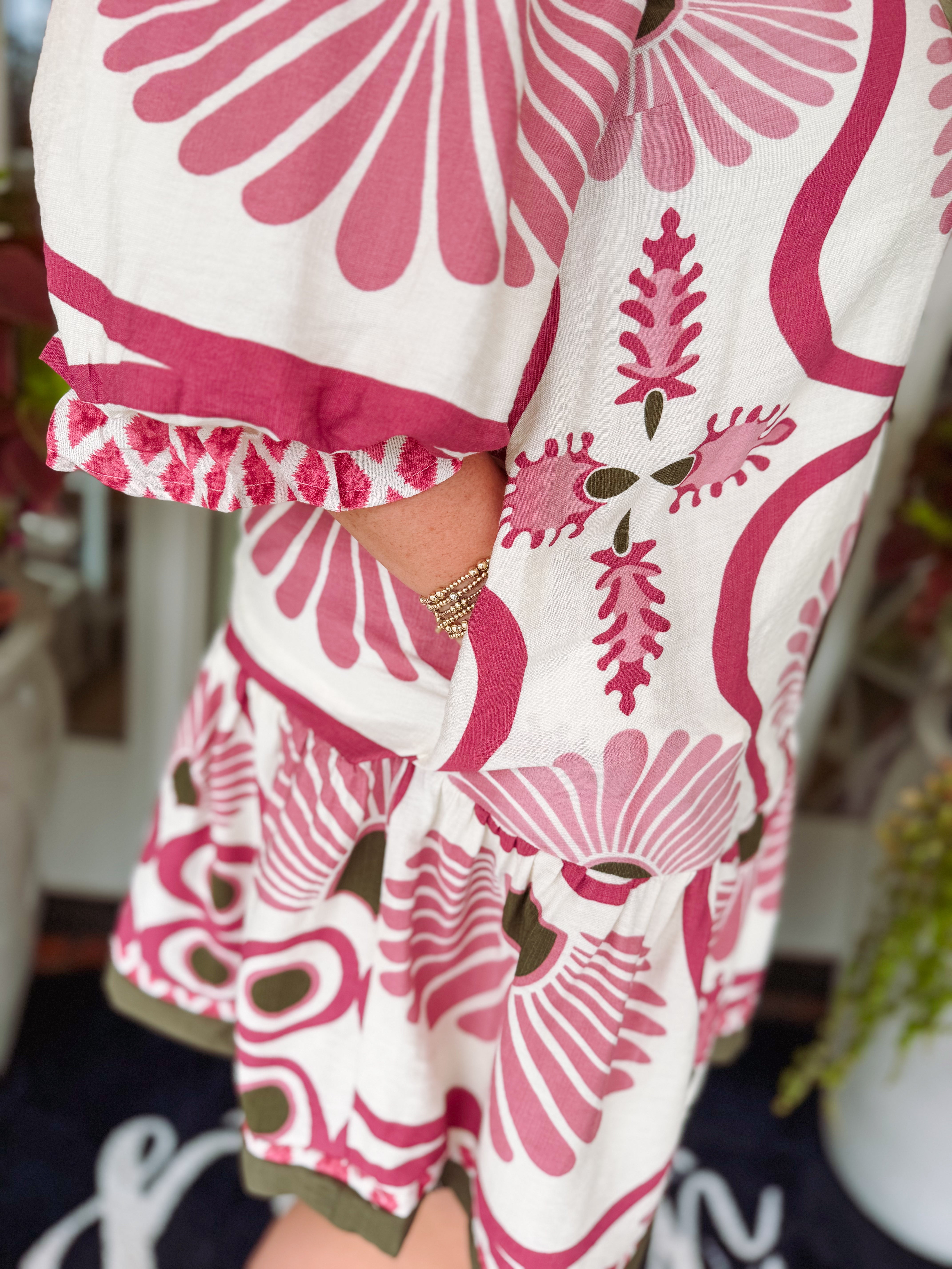 The Ollie Abstract Babydoll Dress (XL-2X)