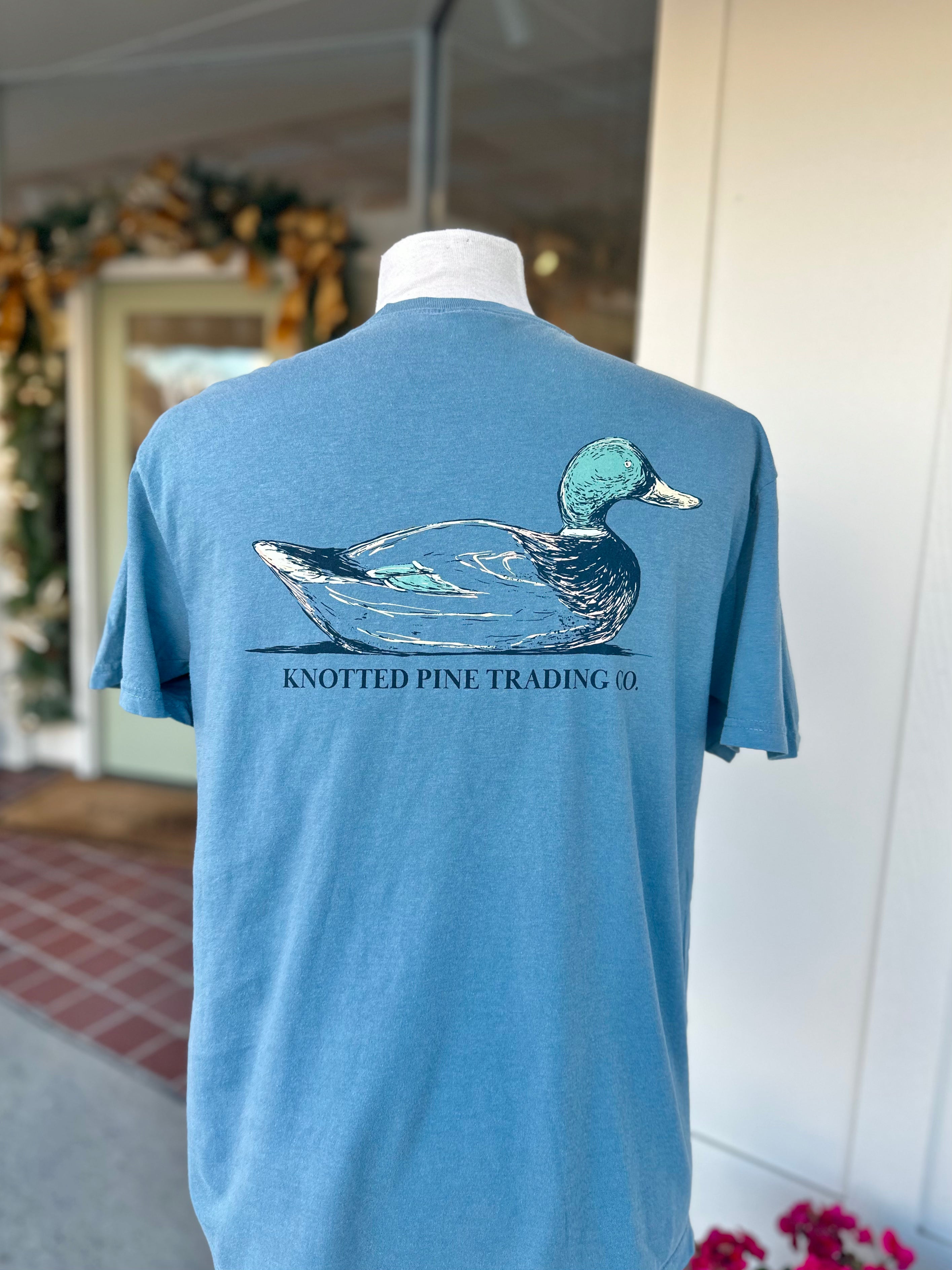 Mallard Decoy Short Sleeve Tee in Ice Blue by Knotted Pine Trading Co.
