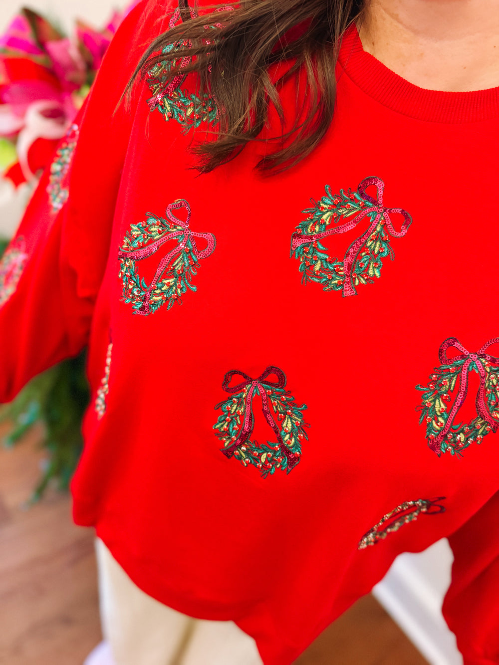 Berry Wreaths Millie Sweatshirt By Mary Square (S-2X)
