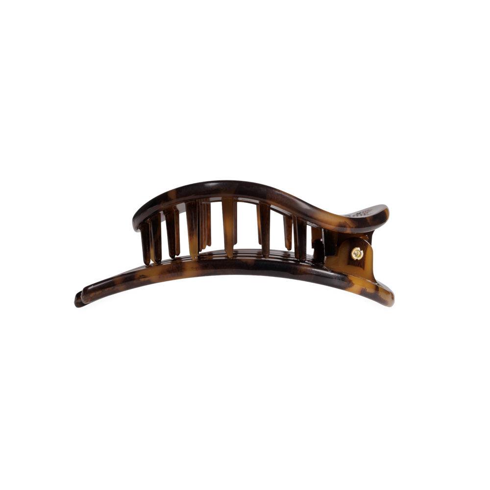 Tortoise Medium Flat Circle Hair Clip
