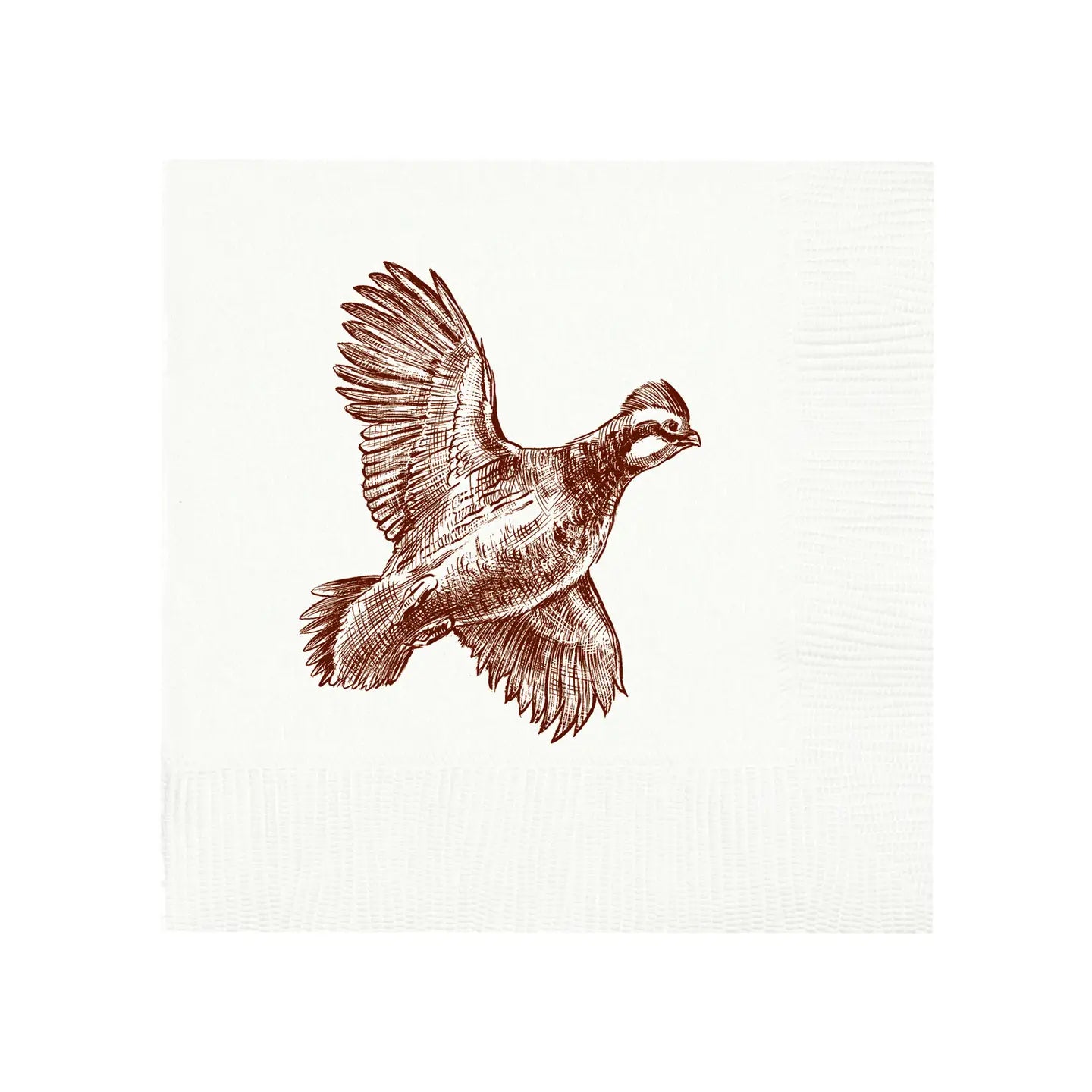 Quail White Beverage Napkins