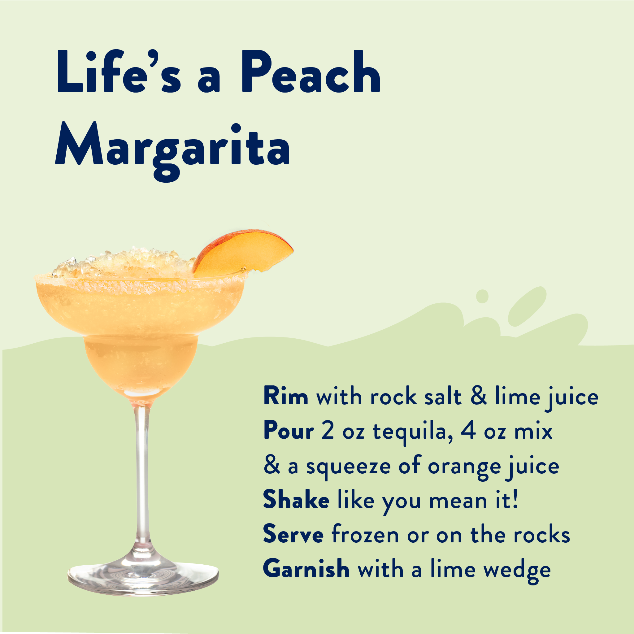 Natural Peach Margarita - Mixer