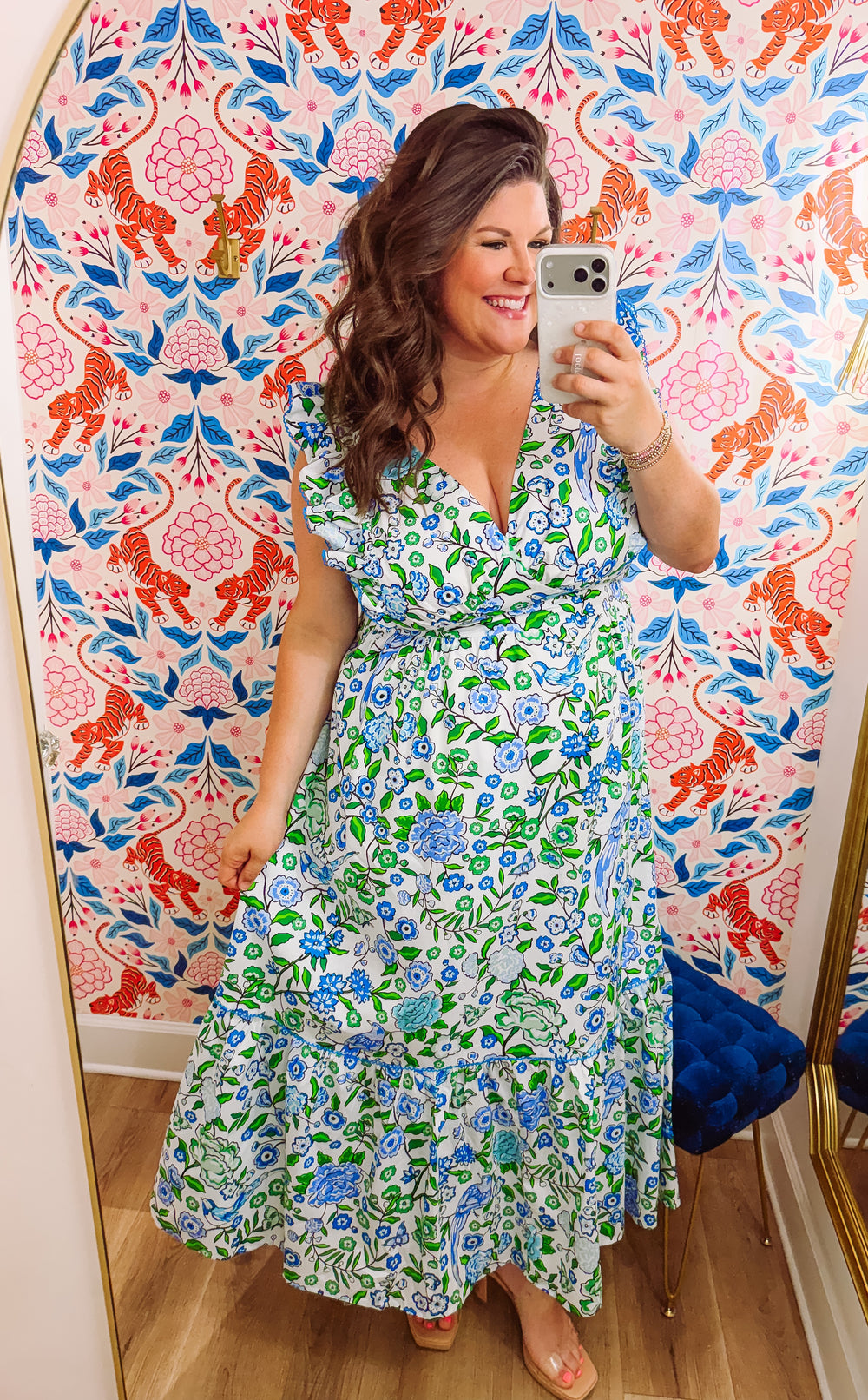 The Mawar Ruffle Maxi Dress (1X-3X)