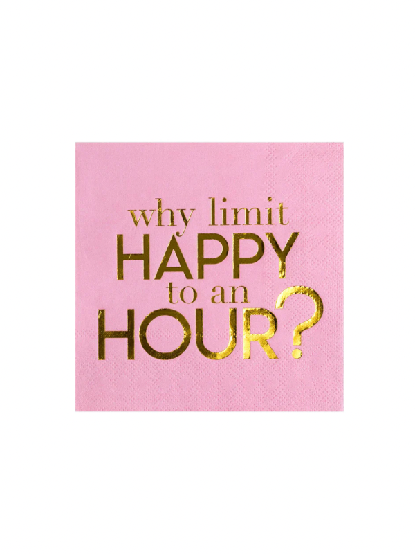 Why Limit Happy to an Hour? Cocktail Napkins