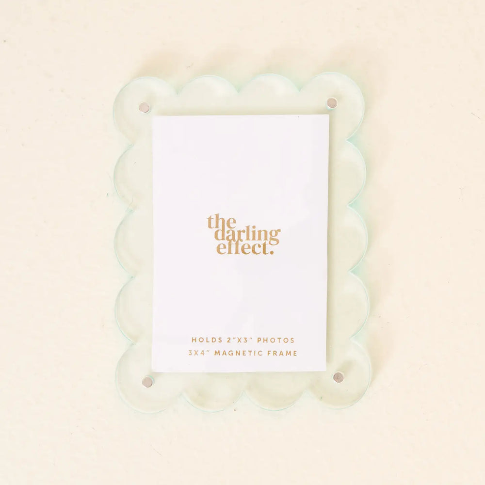 Mini Acrylic Picture Frame Magnet in Pale Blue