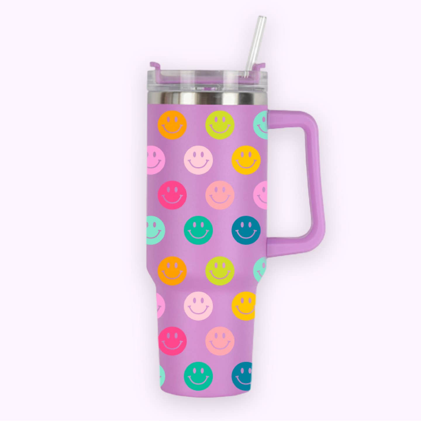 Rainbow Smiley Face 40oz Tumbler