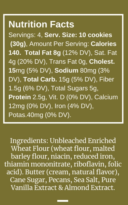 Pecan Shortbread Cookie Tube by Watanut