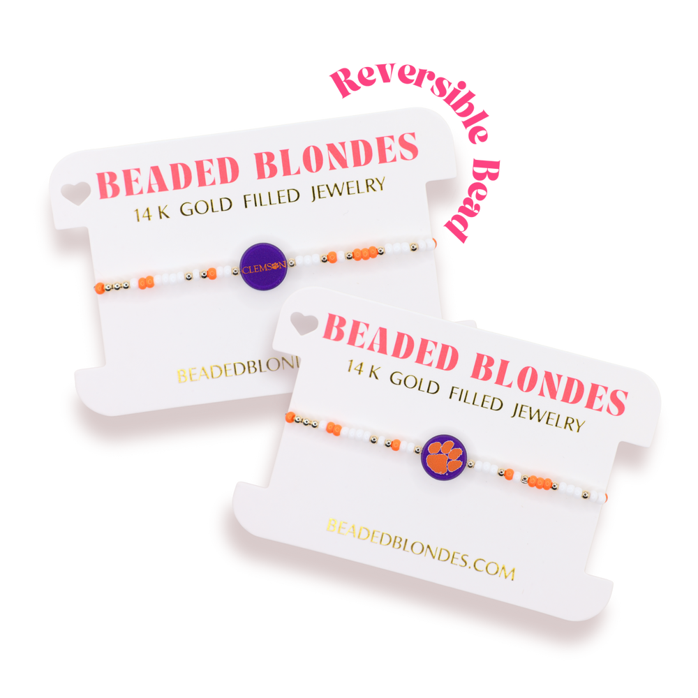 Clemson Logo Flip Bracelet on Color: Standard