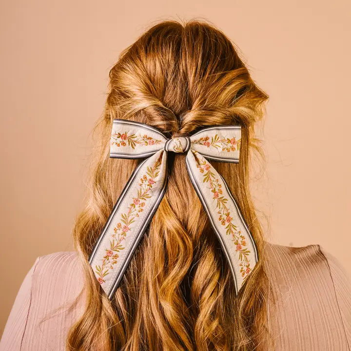 Cottage Crush Hair Bow in Cream