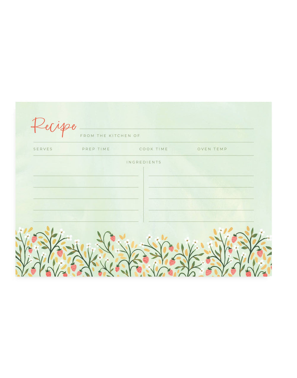 Strawberry Meadow Recipe Cards
