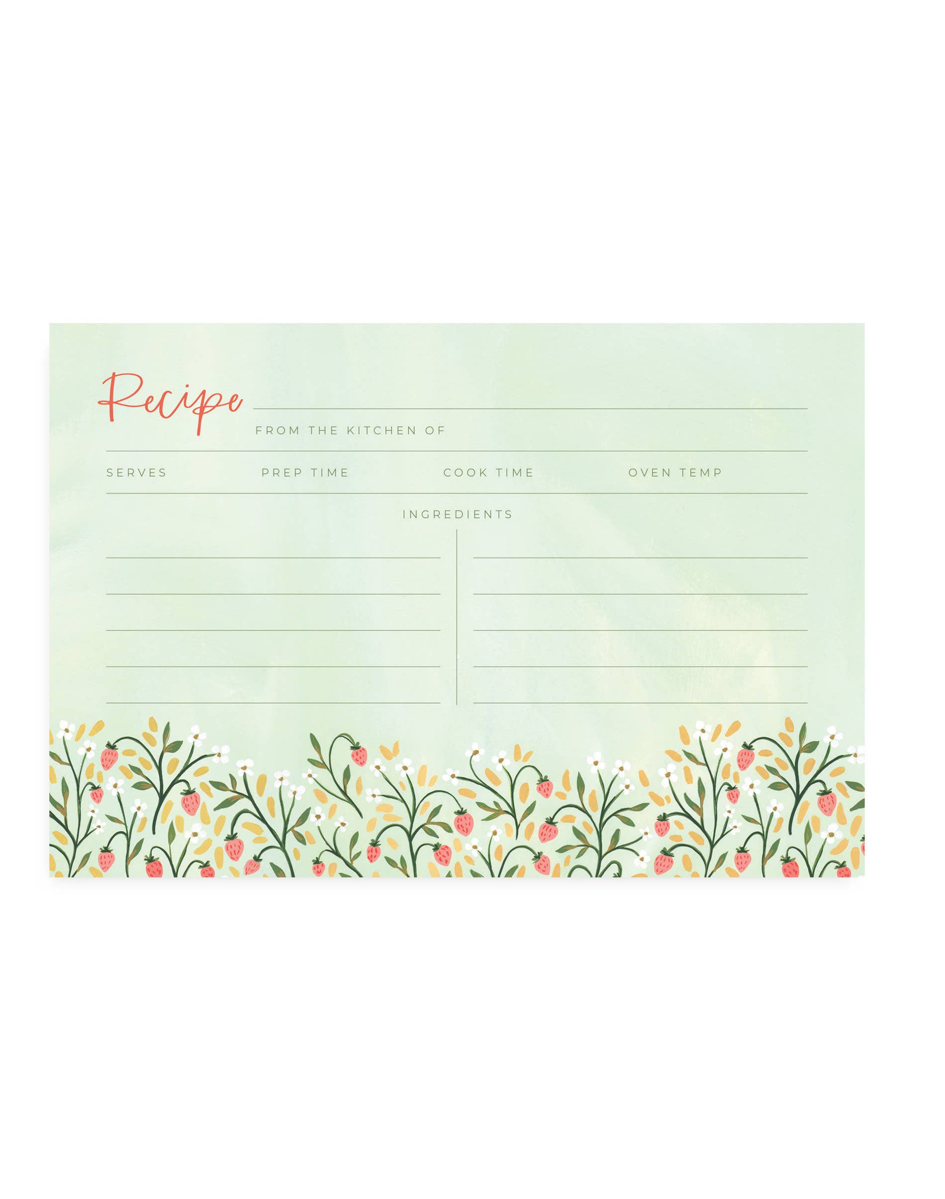 Strawberry Meadow Recipe Cards