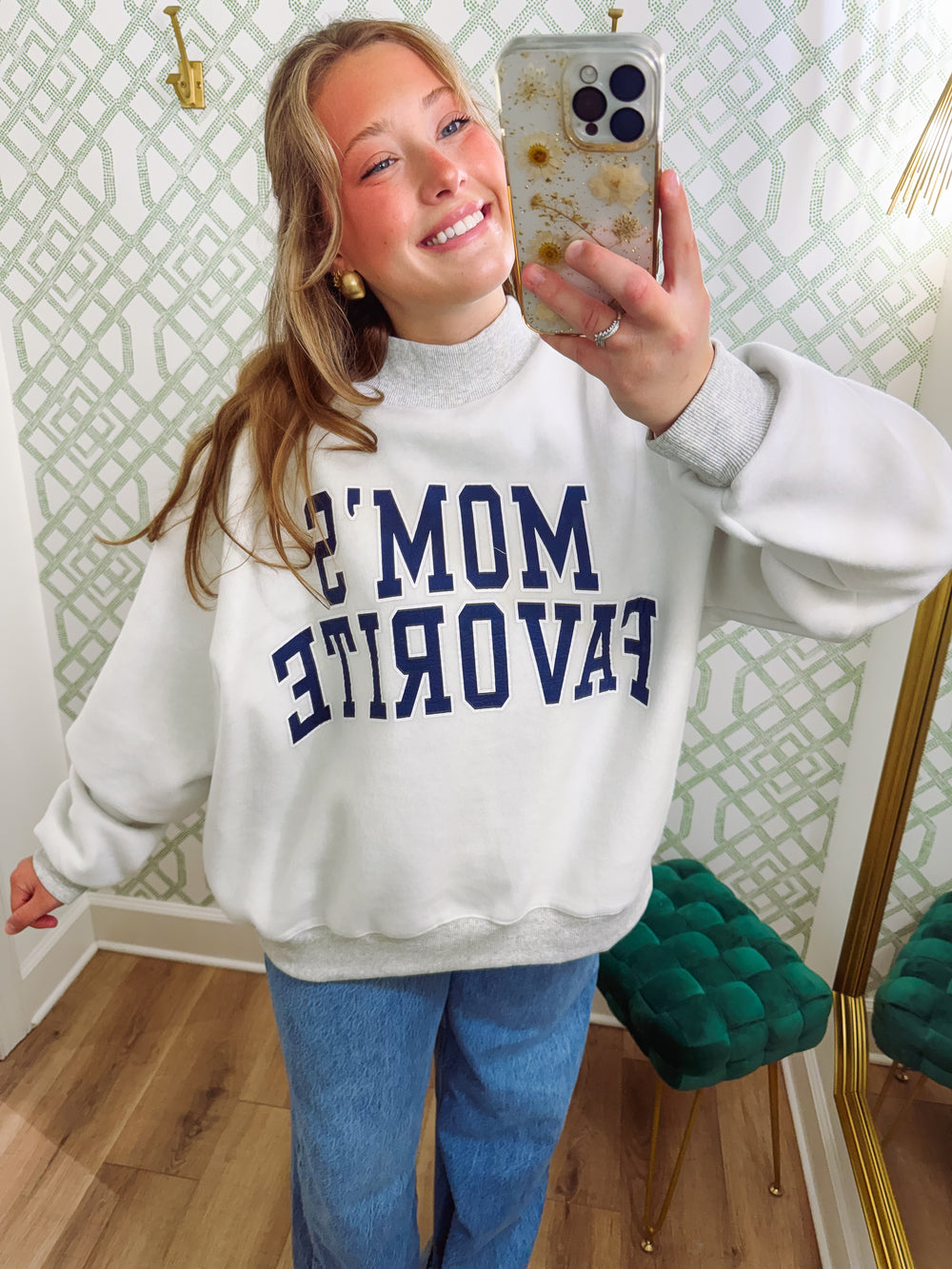 Dad's/Mom's Favorite Print Reversible Sweatshirt