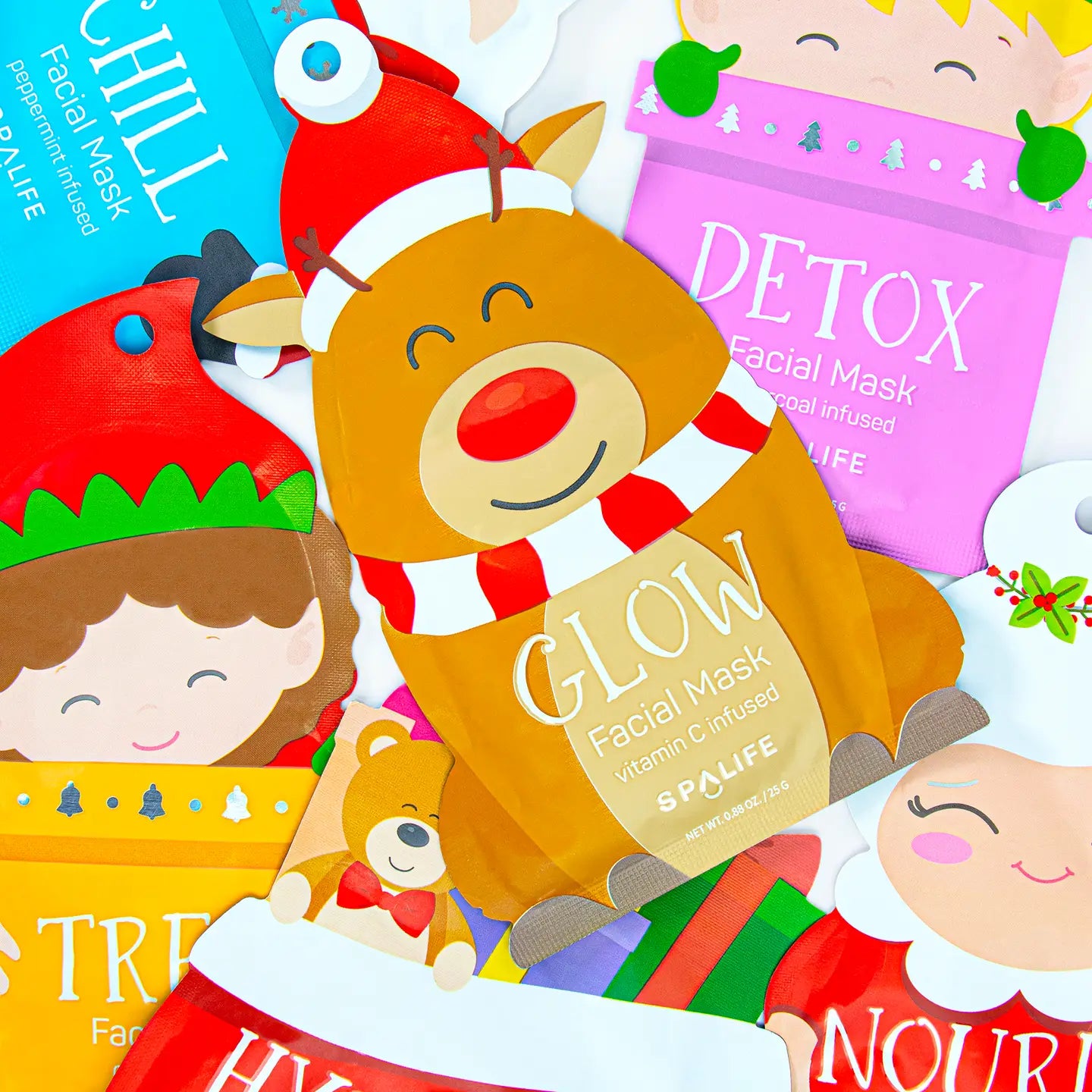 Santa's Squad 6 Piece Sheet Mask Gift Set