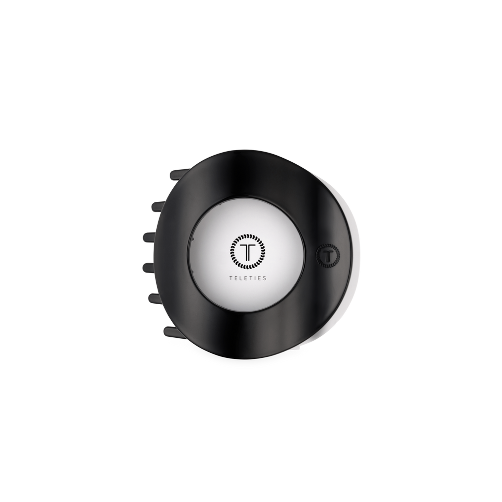 Jet Black Medium Flat Circle Hair Clip