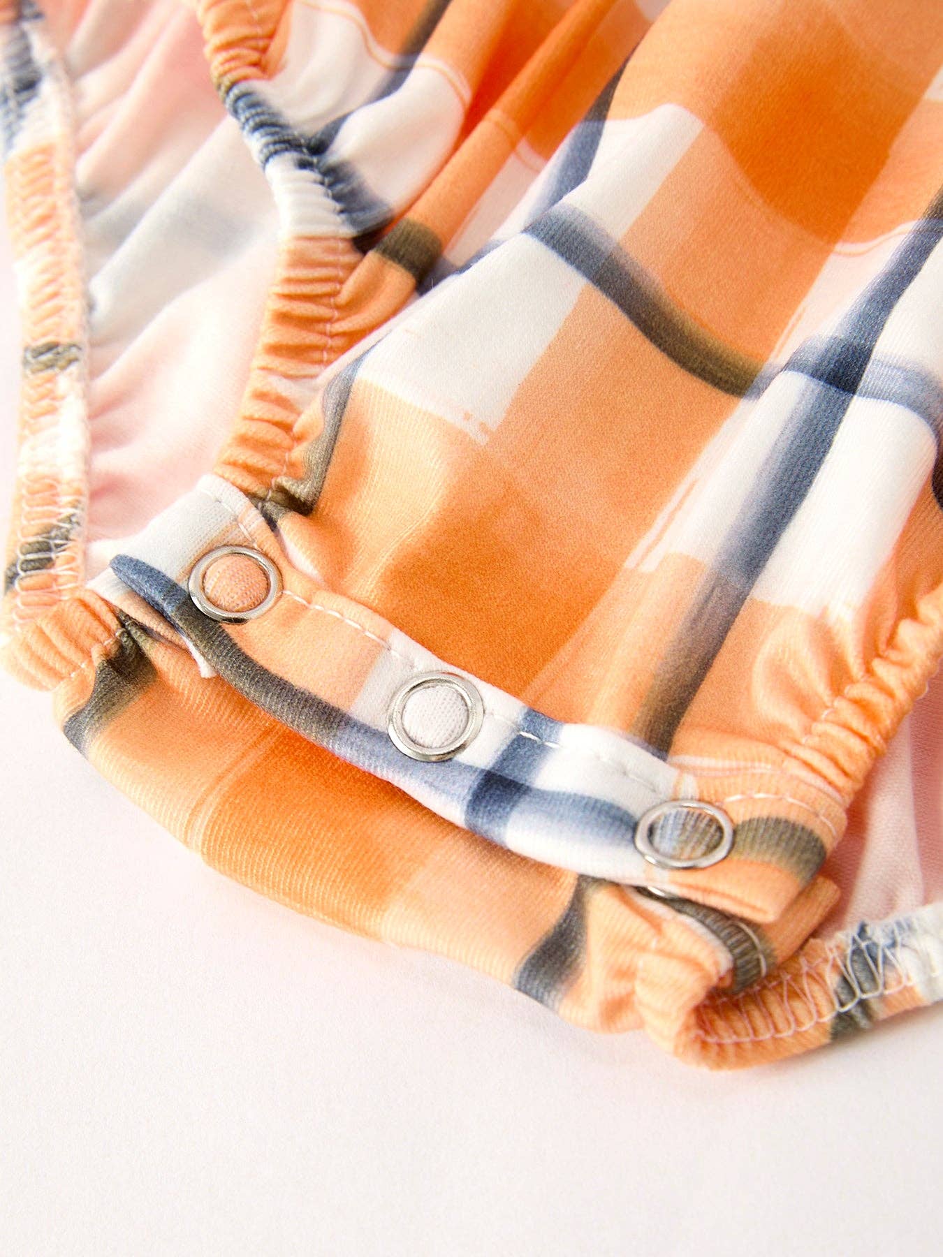 Halloween Smocked Plaid Baby Girls Romper