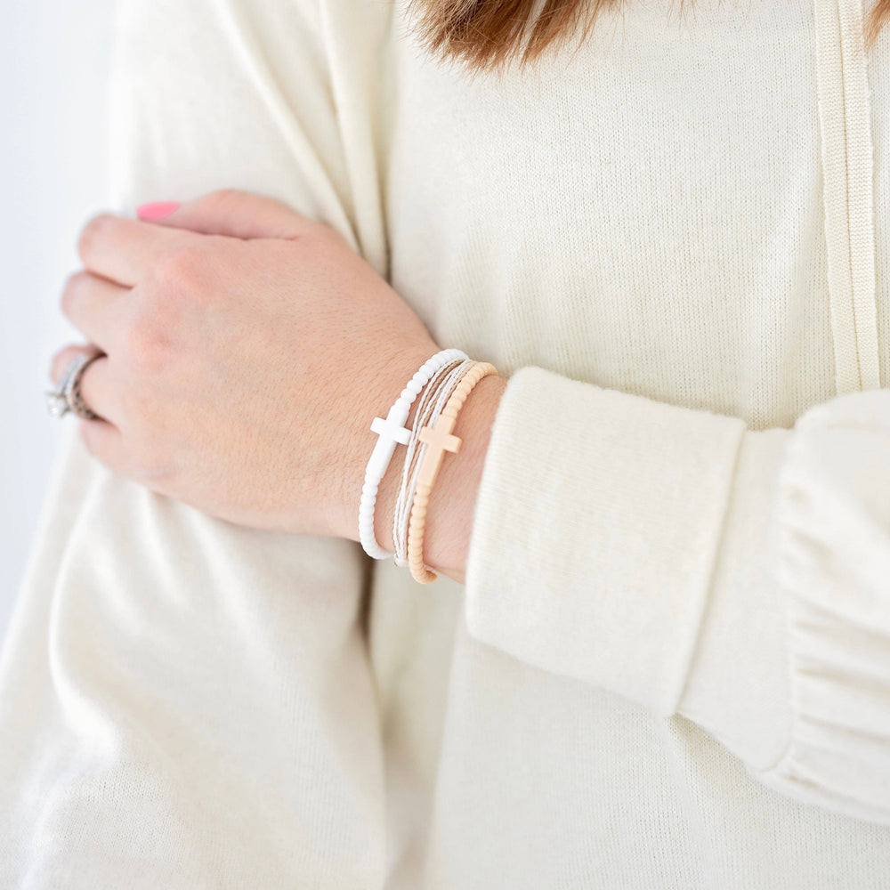 Jesus Silicone Cross Bracelets - Dreamy / Medium
