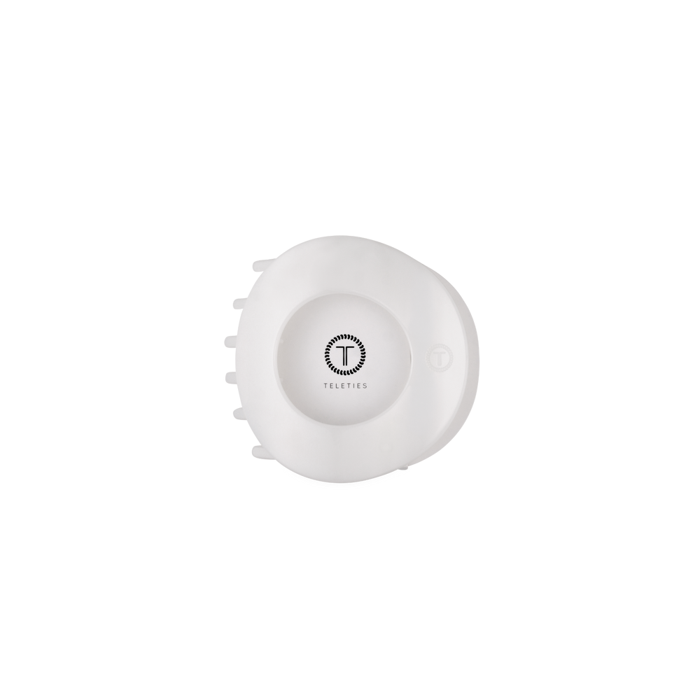 Coconut White Small Flat Circle Hair Clip