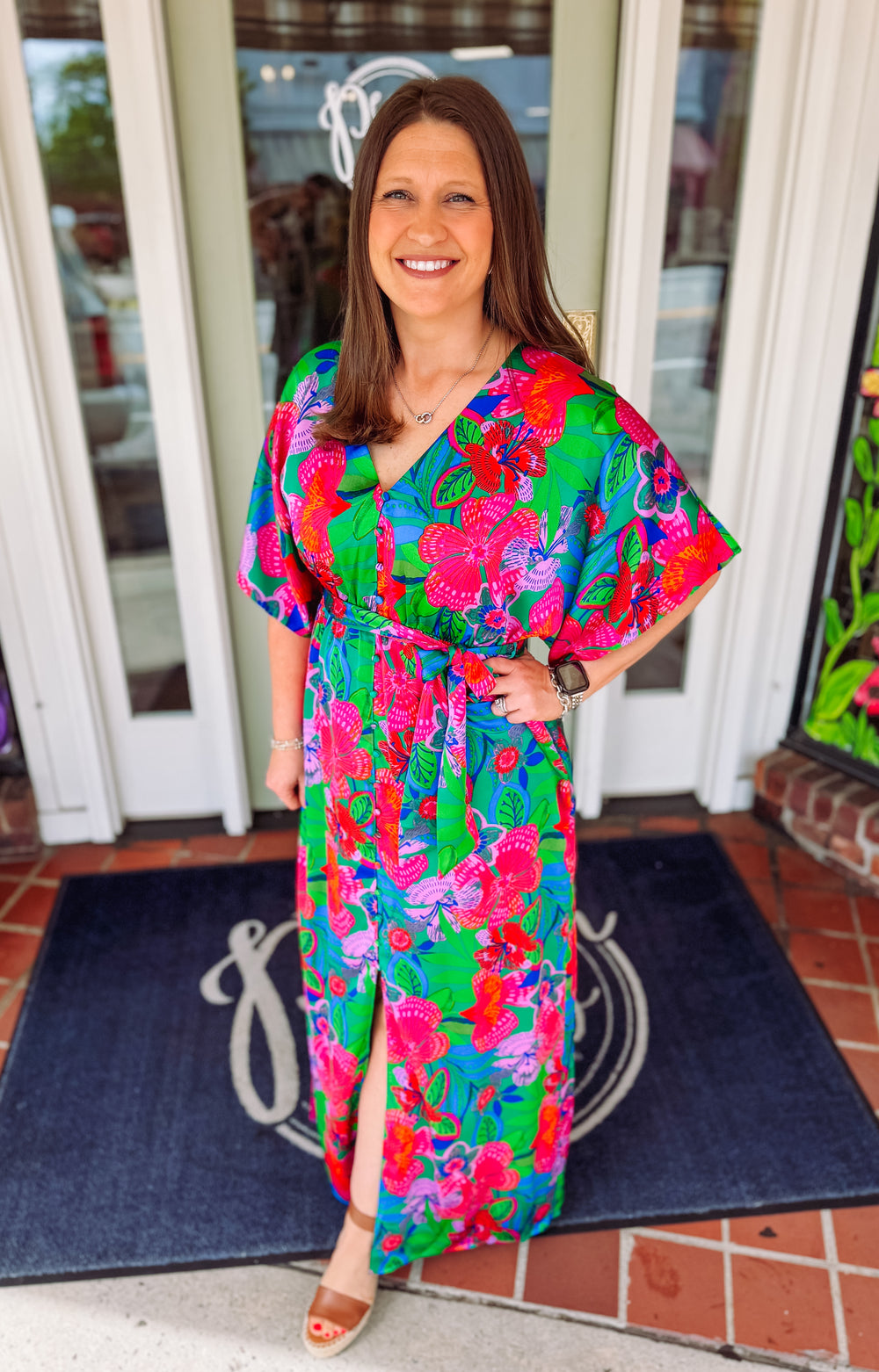 The Hansel Floral Mielle Kimono Maxi Dress (XS-XL)