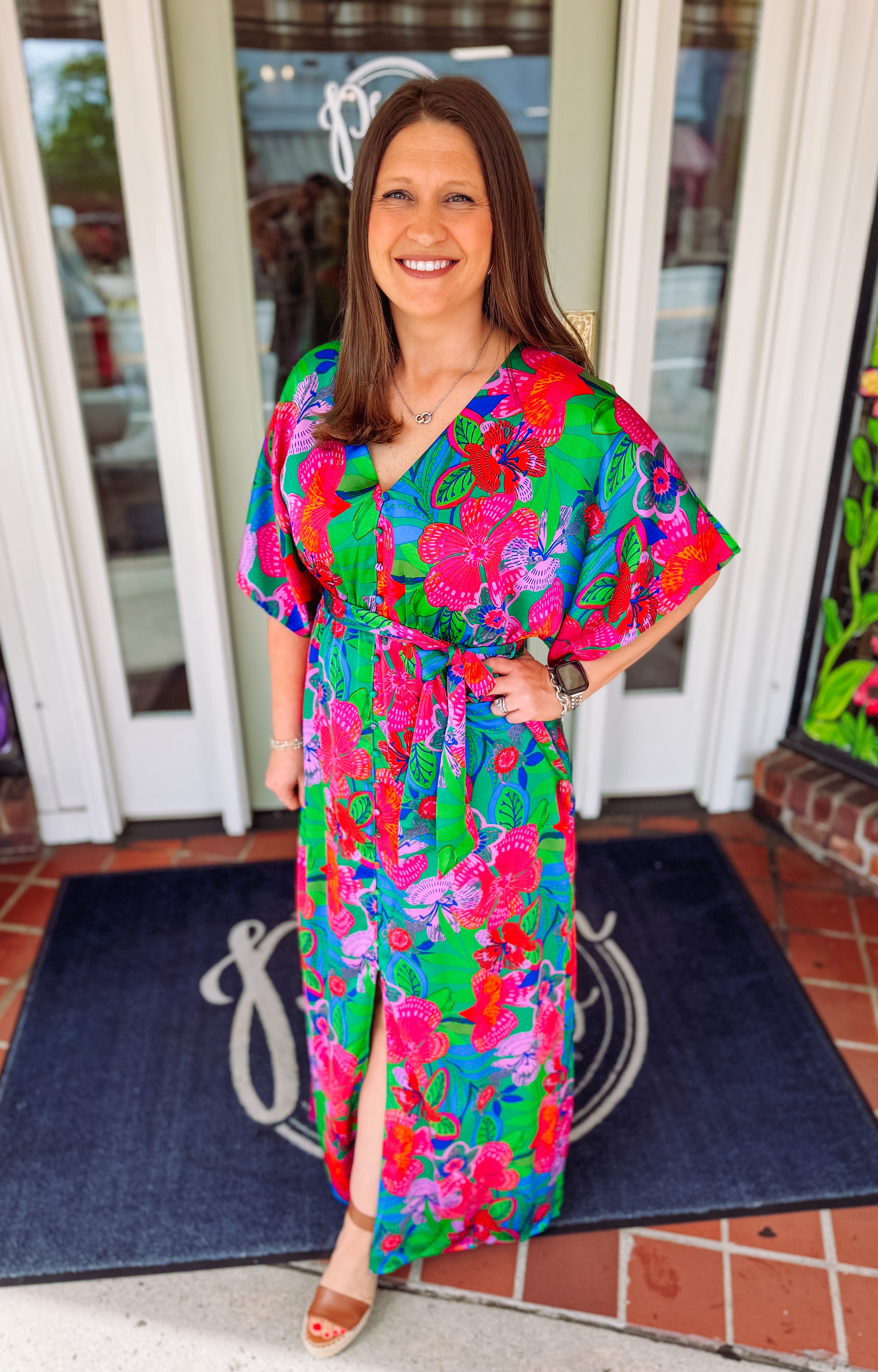 The Hansel Floral Mielle Kimono Maxi Dress