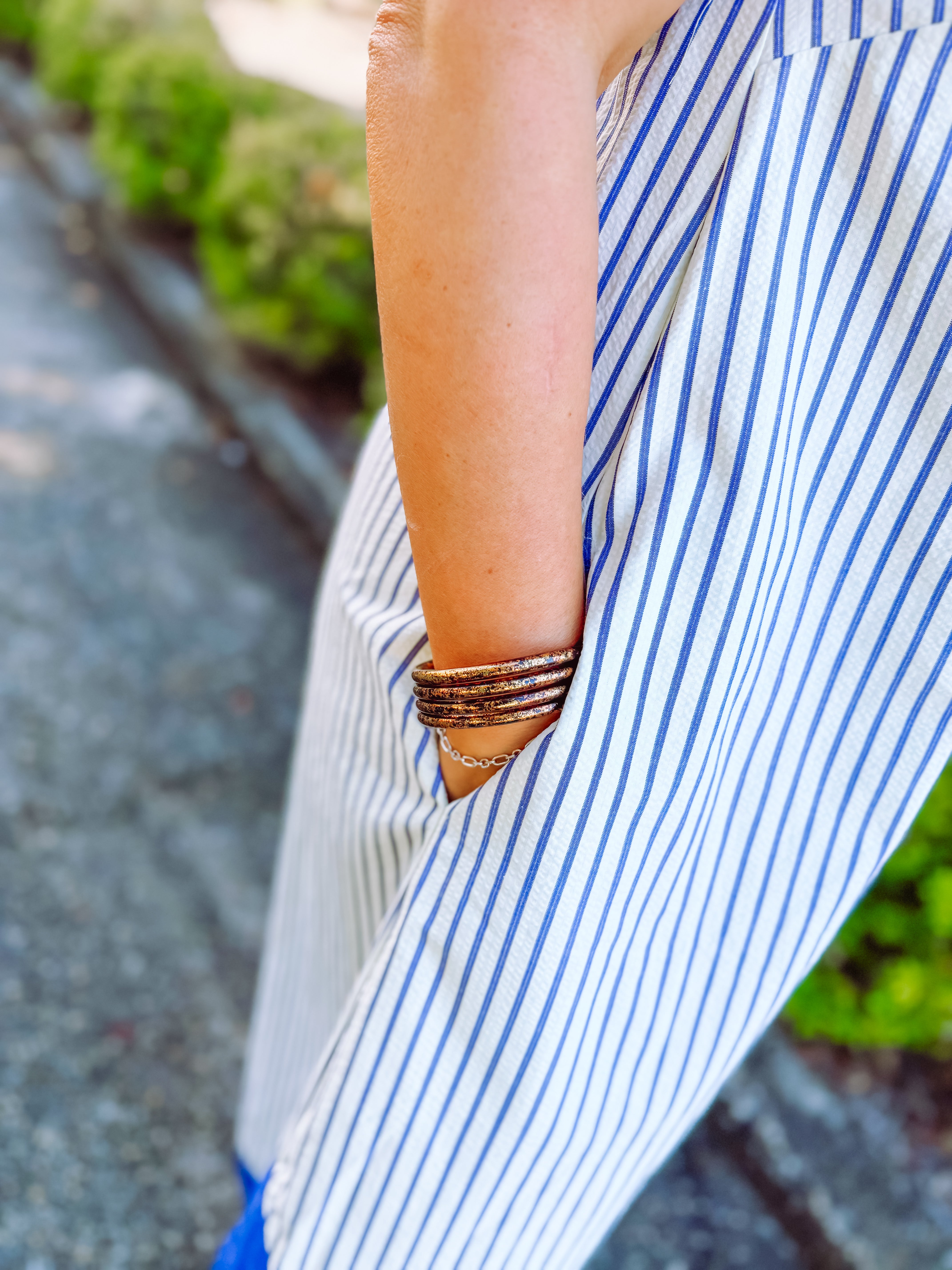 The Patsy Pinstripe Midi Dress