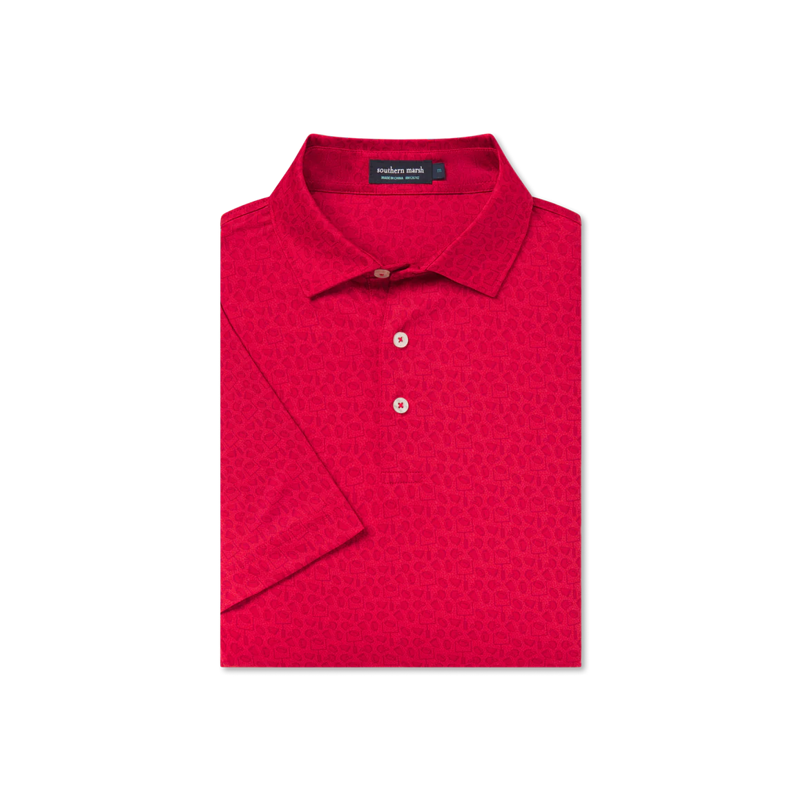 Goal Line Performance Polo in Red by Southern Marsh