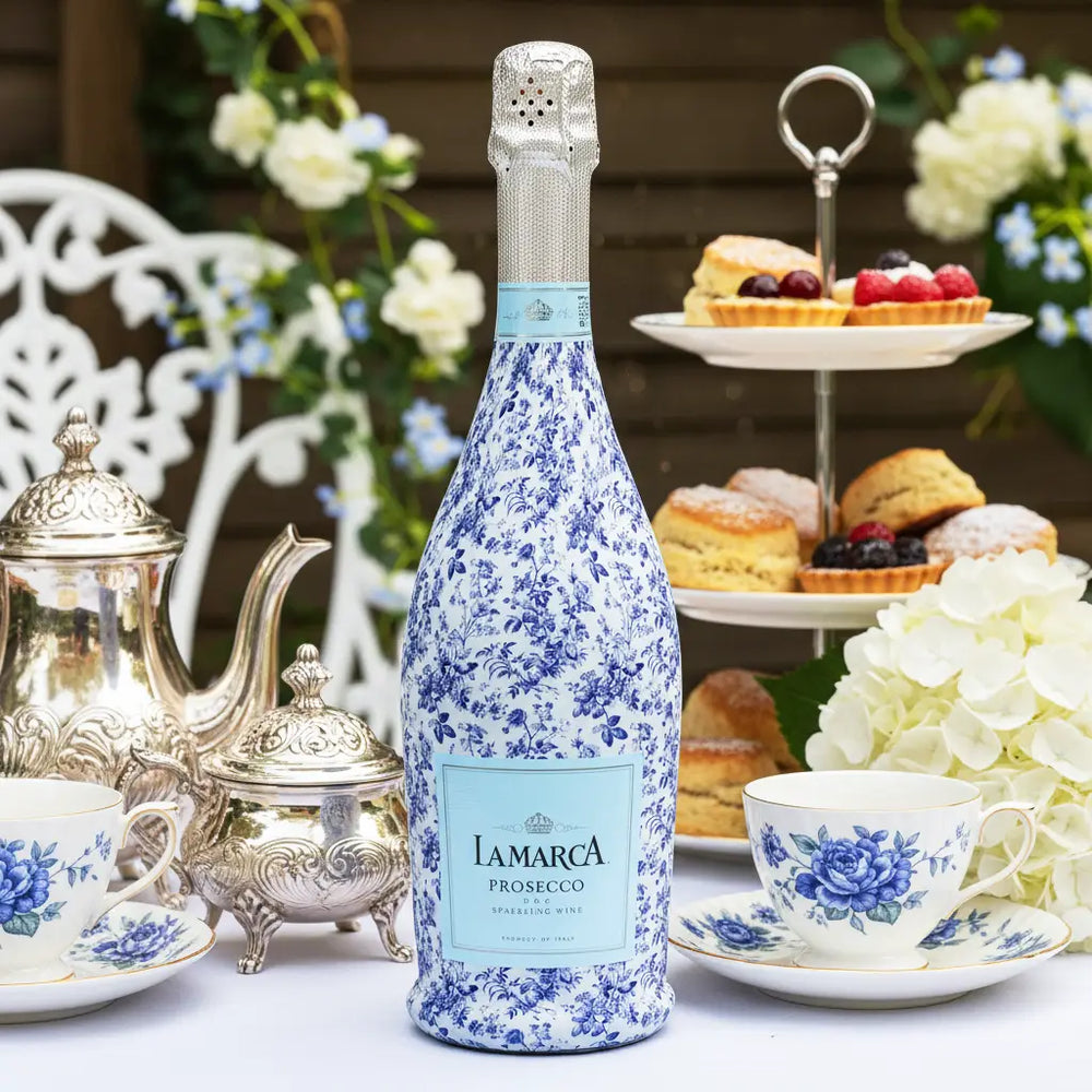 Beau Bottle Grandmillenial Blue Floral- Prosecco Collection