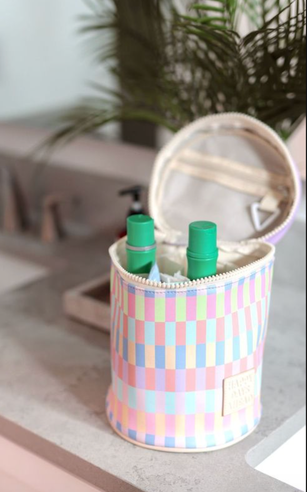 Barrel Organizer Toiletry Bag-Happy Days Ahead (Lilac/Cream)