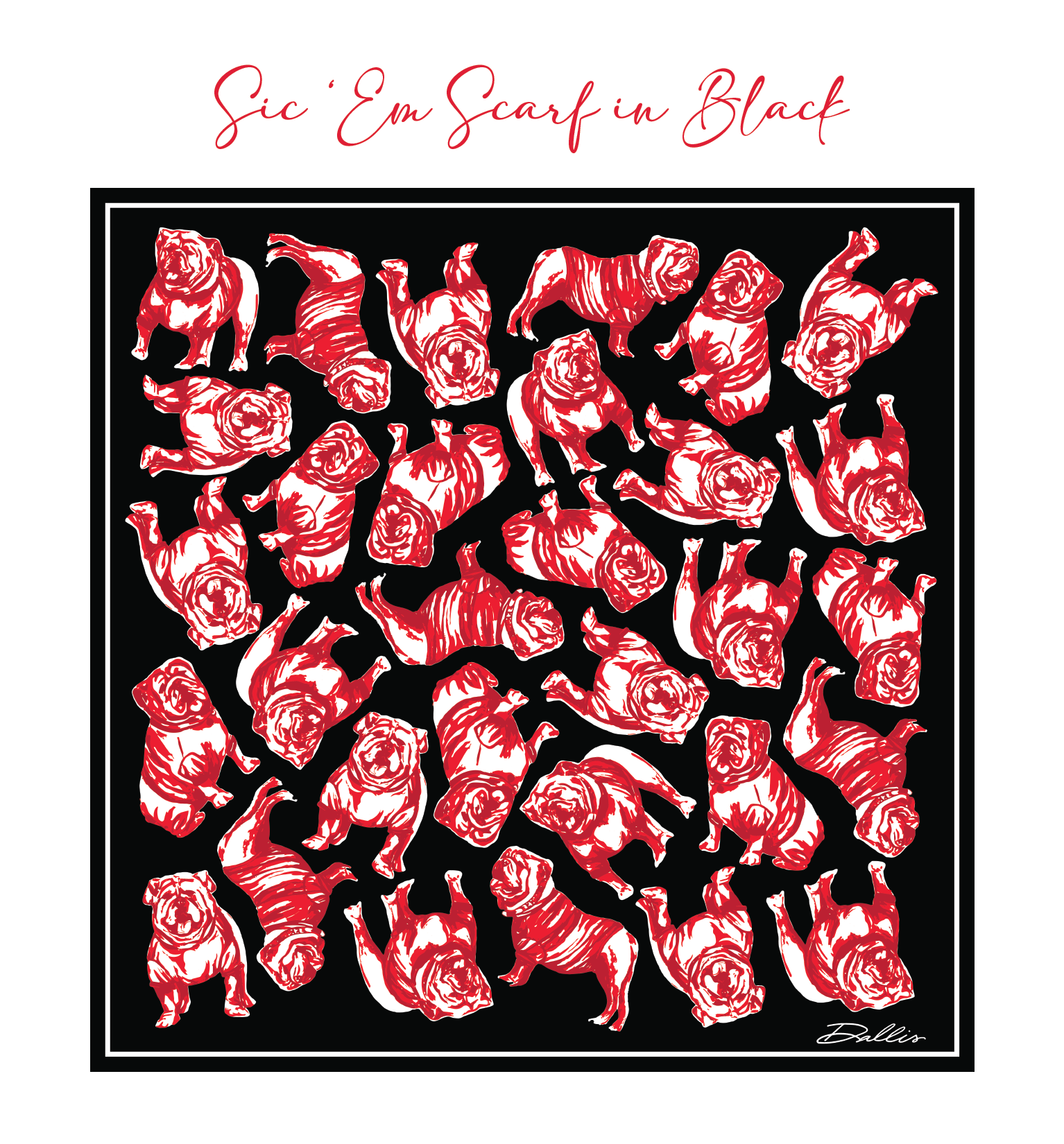 Black Sic 'Em Gameday Scarf