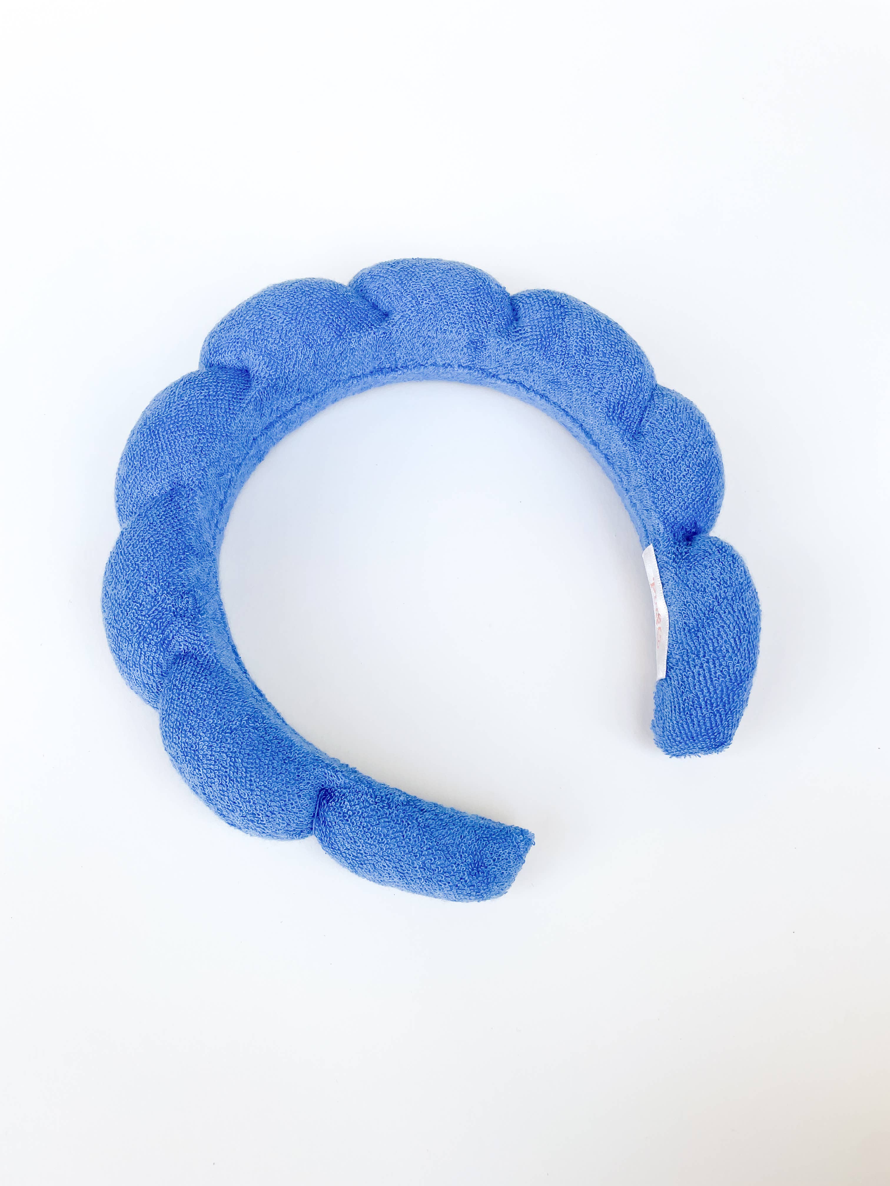GRWM Puffy Terrycloth Spa Headband: Cobalt