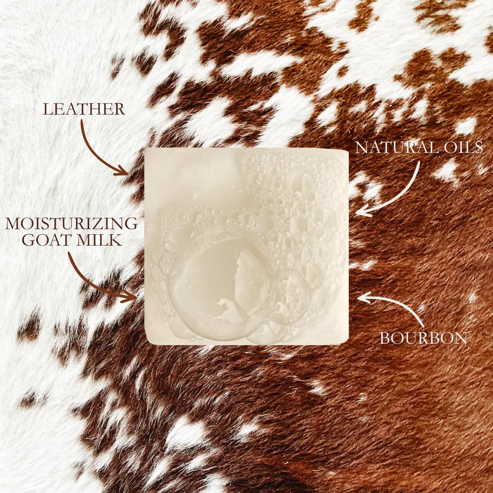 Cowhide Bourbon Goat Milk Bar Soap
