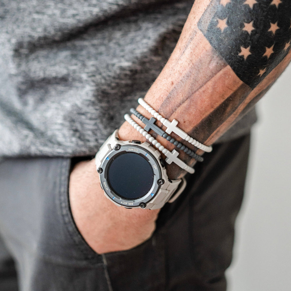 Jesus Silicone Cross Bracelets- Eastwood / Medium
