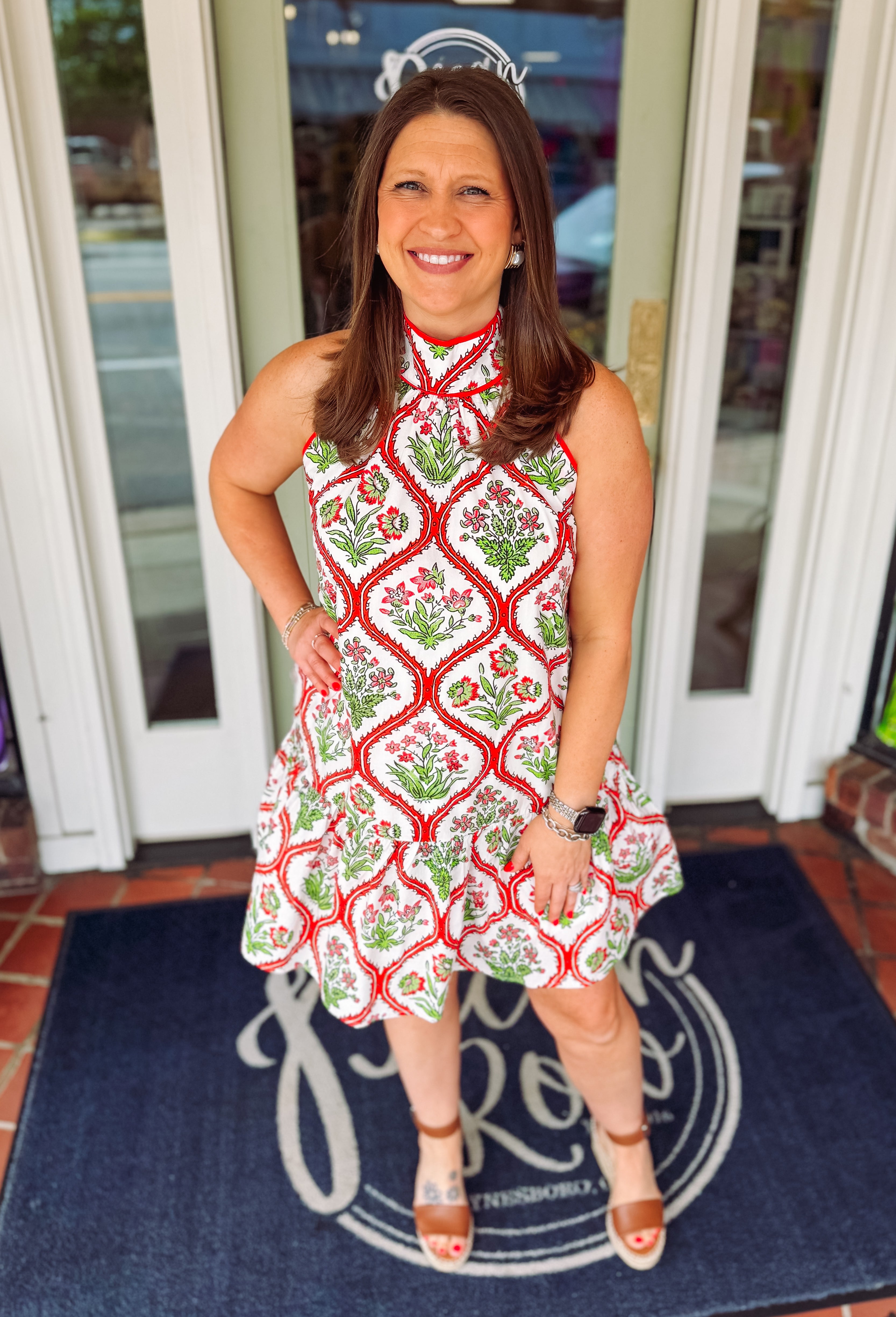 The Hannah Floral Halter Dress