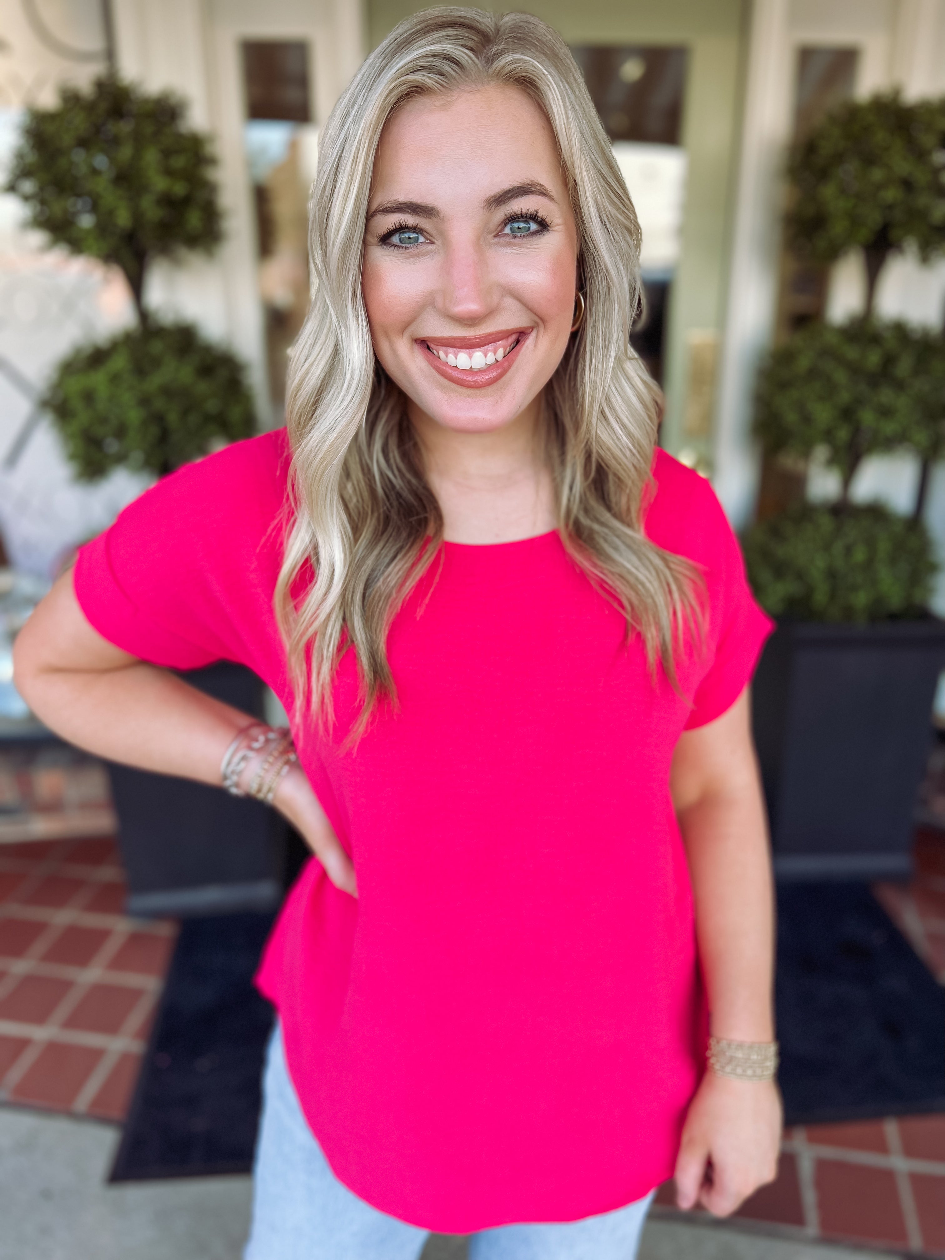 Jenna’s Favorite Top in Punch Pink