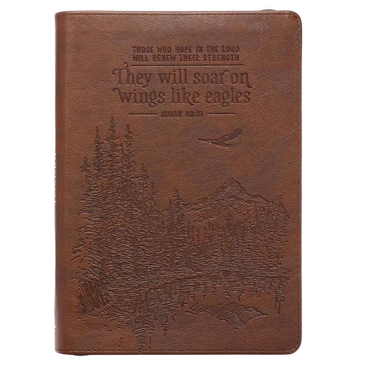 Journal Classic Zip Brown They Will Soar Isa. 40:31