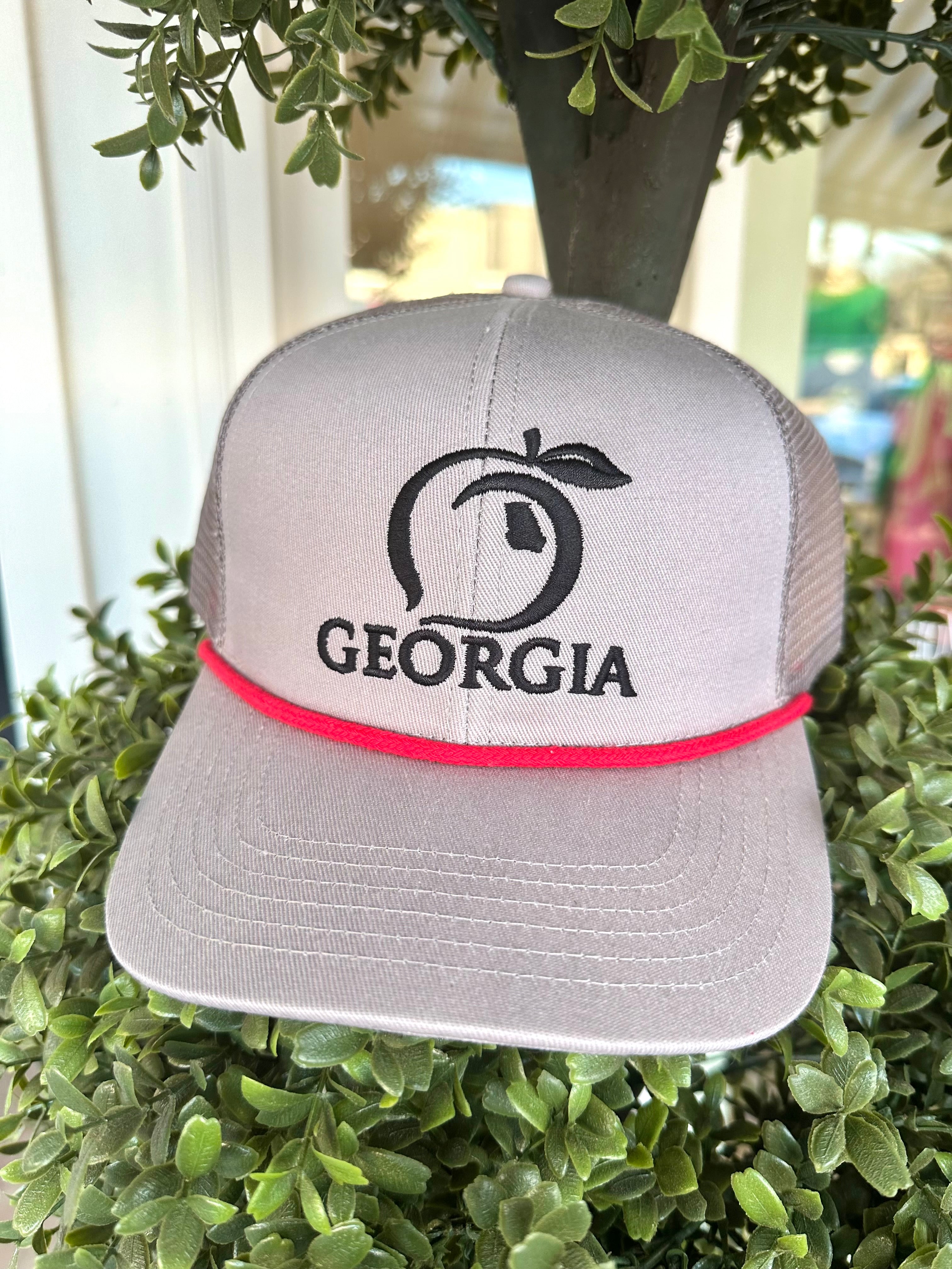 Original Georgia Trucker Rope Hat in Gray by Peach State Pride