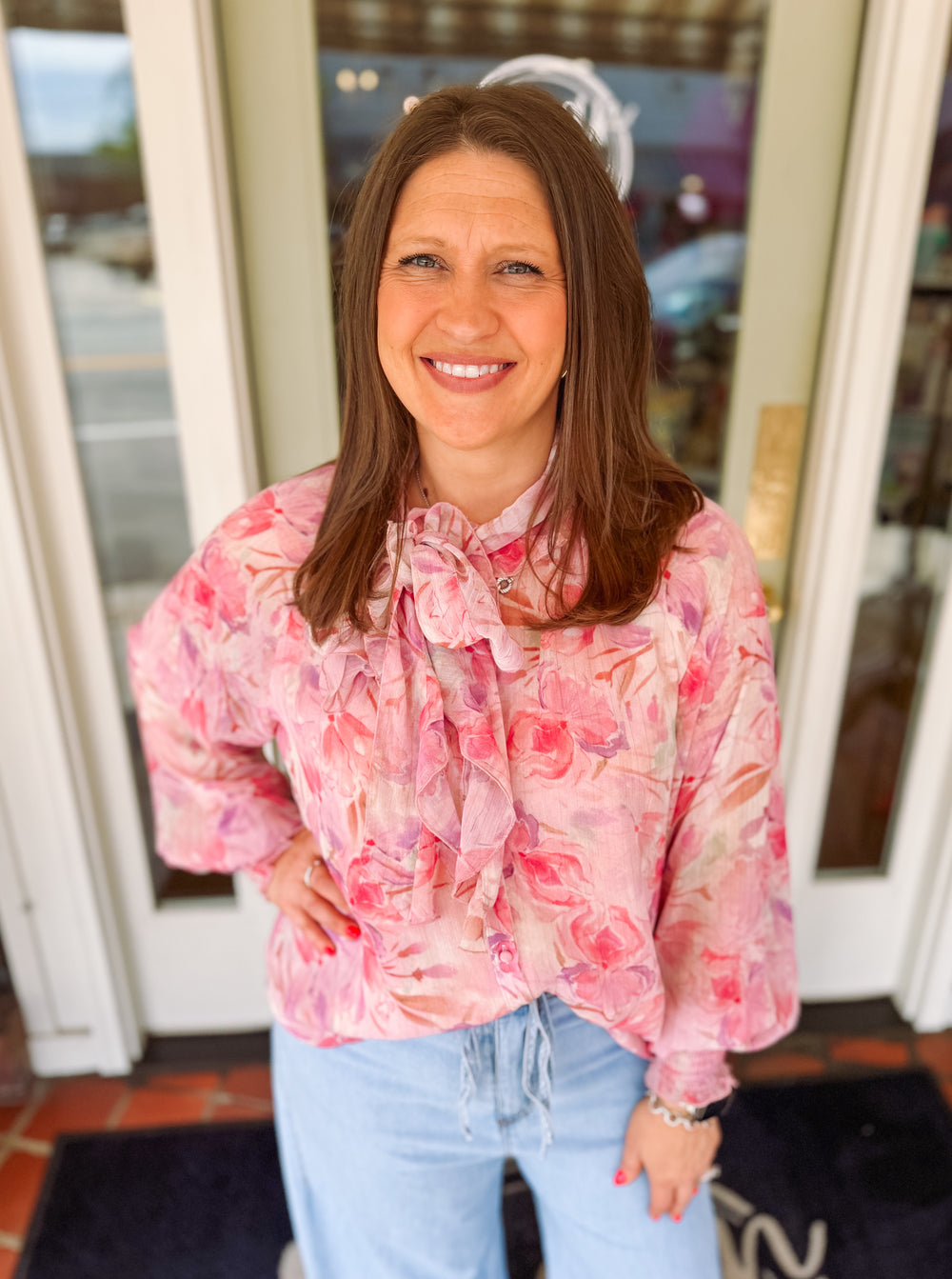 The Briley Floral Ruffle Top (S-L)