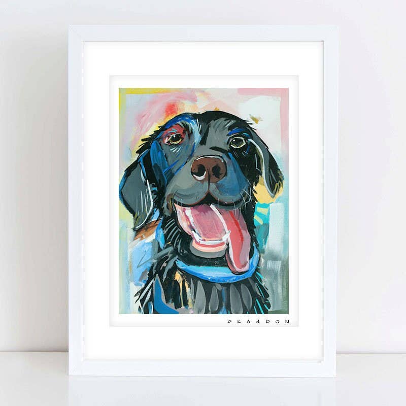 Labrador With Tongue Out By Brandon Thomas Print- 8x10