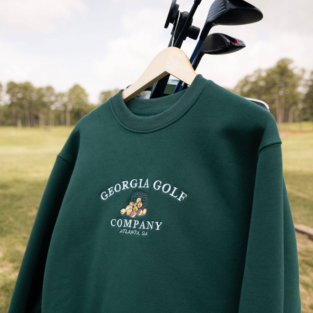 Range Bucket Crewneck in Green By Georgia Golf Company
