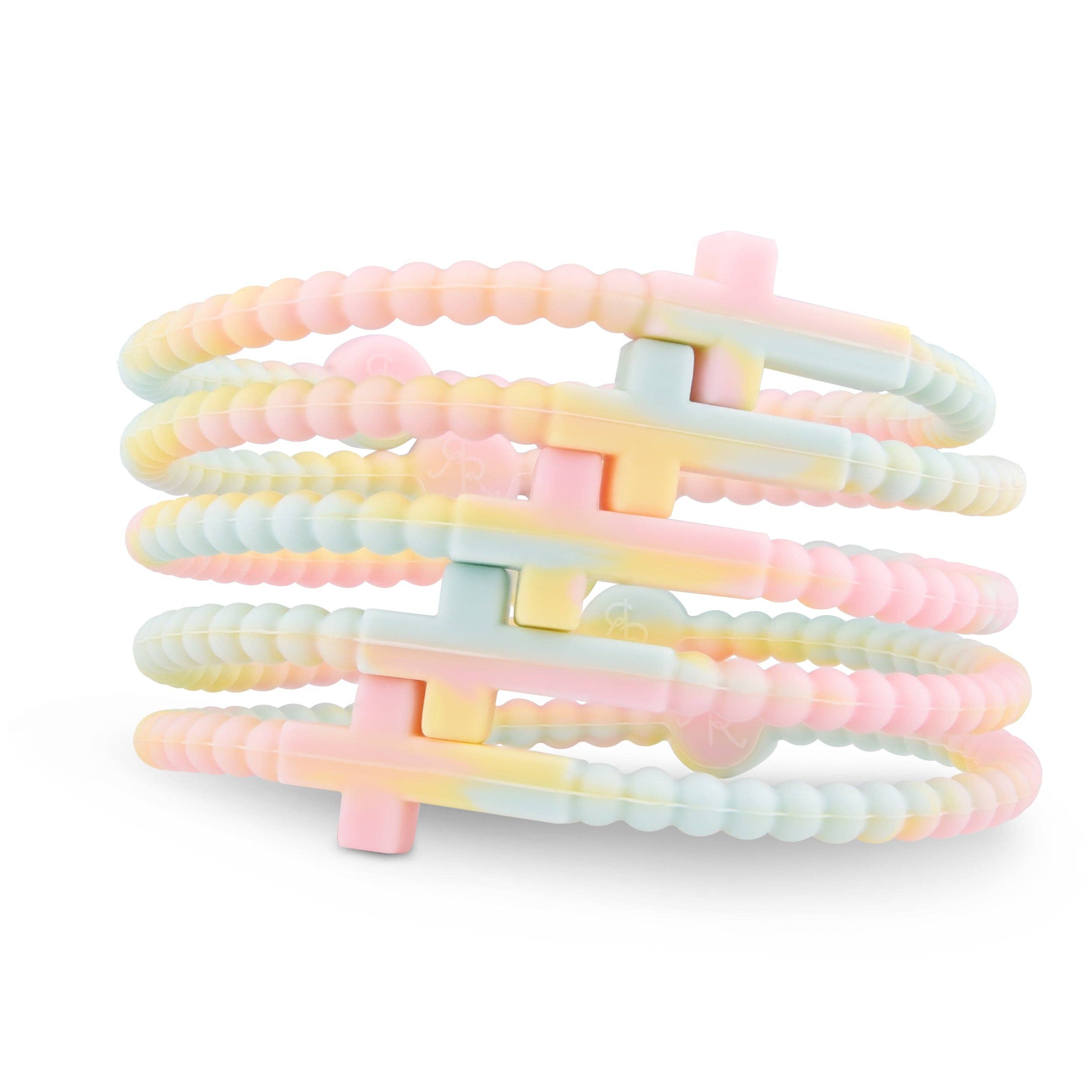 Jesus Silicone Cross Bracelets-Pastel in Large