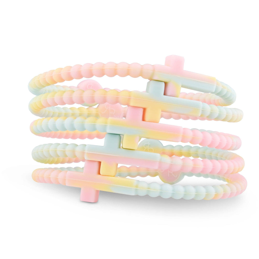 Jesus Silicone Cross Bracelets-Pastel in Medium